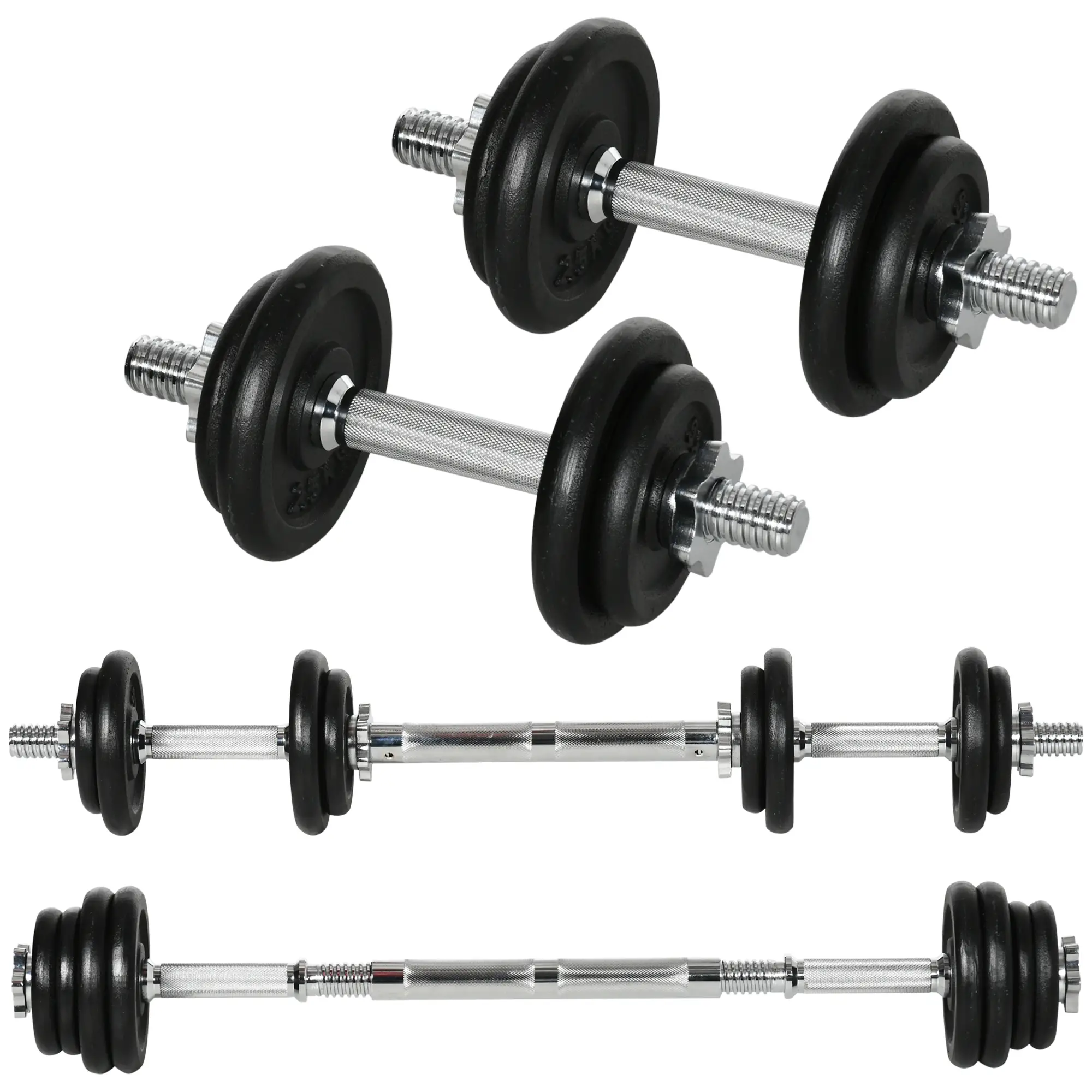 HOMCOM Halterset 2-in-1 halter stang combineerbaar ijzer
