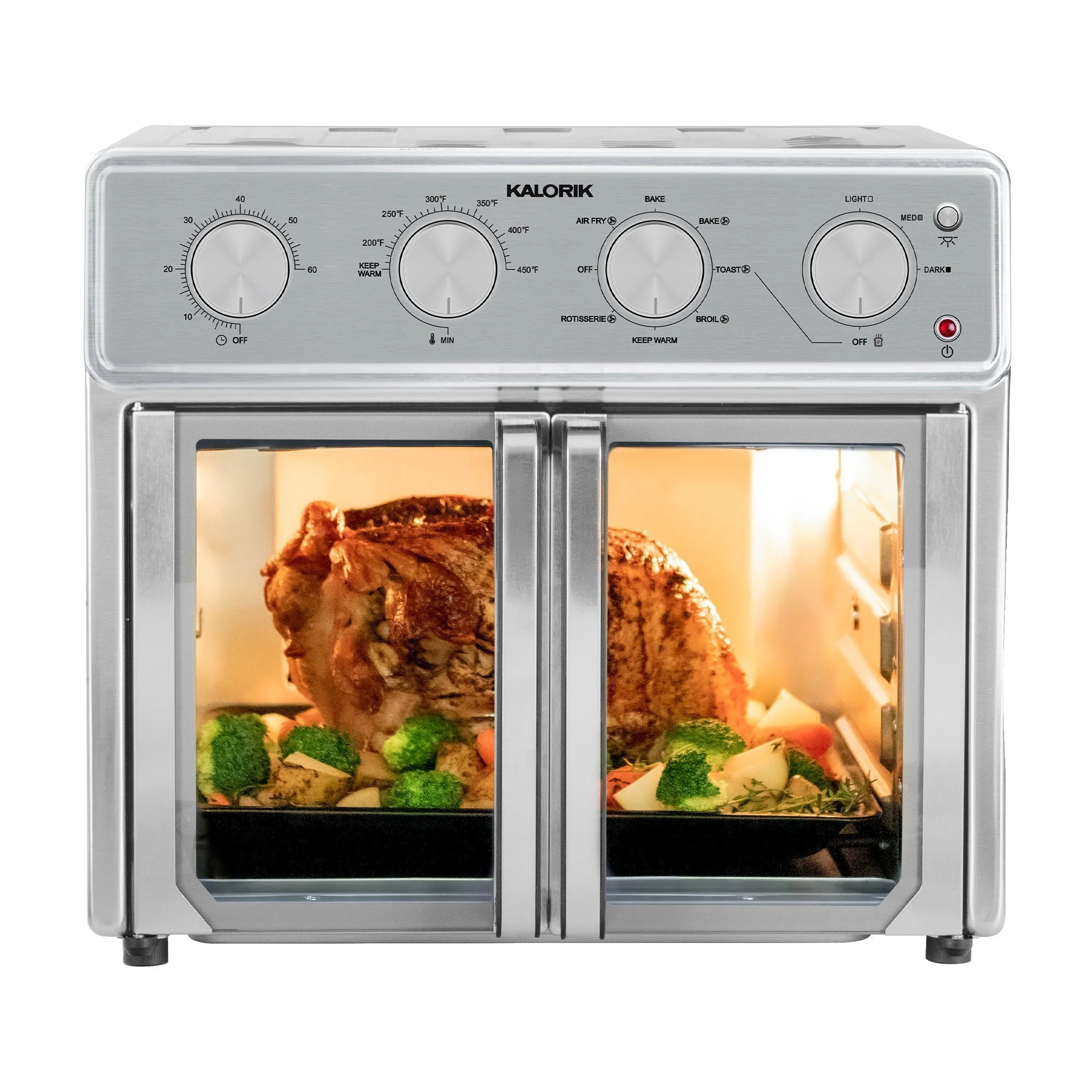 2025 Kalorik 26 Quart Digitale MAXX? Oven met Airfryer en 7 Accessoires, Roestvrij Staal