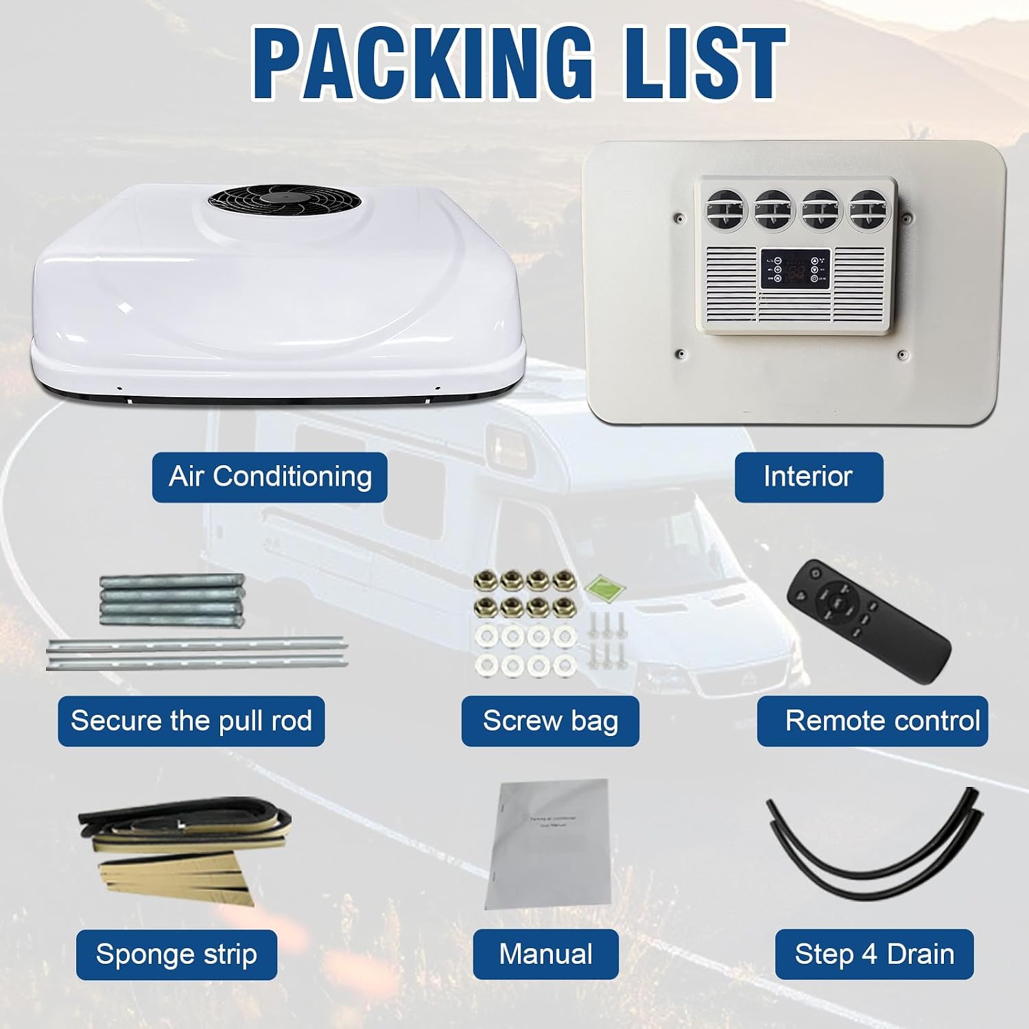 Treeligo RV Air Conditioner 12V, RV Dach Klimaanlage Für LKW, Wohnmobile, Und Wohnwagen, Rv Air Conditioner Effiziente Kühlung Für Komfortables Reisen In Anhänger Und Camper