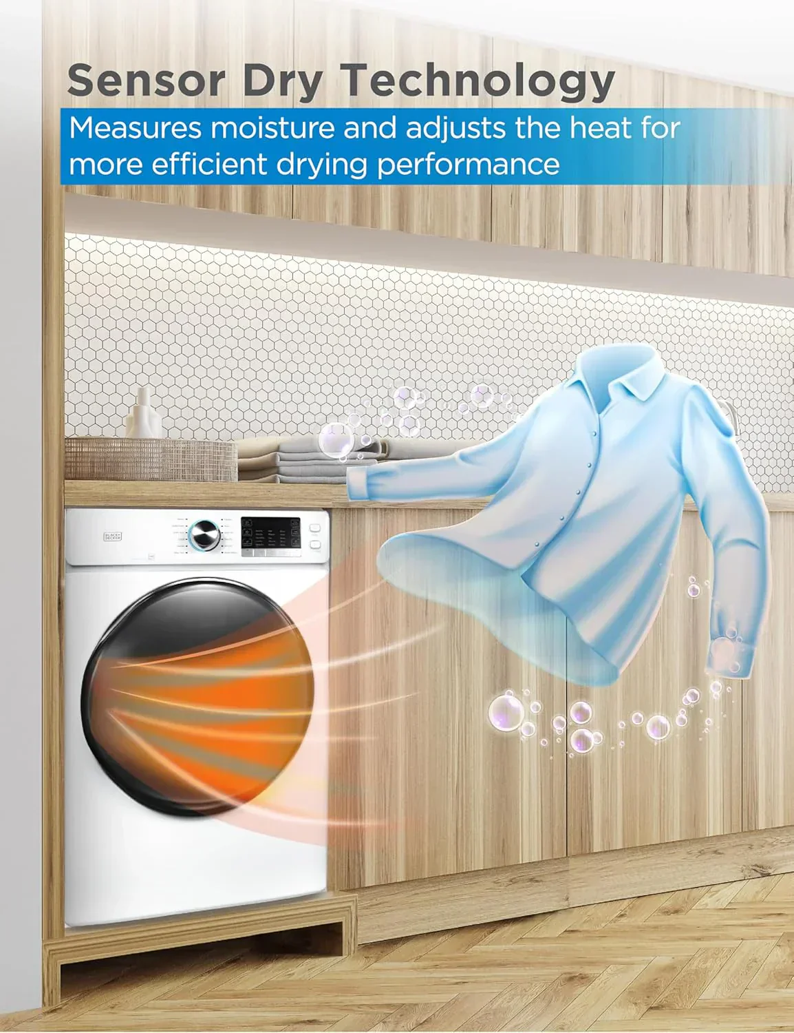 Compact Clothes Dryer 1.5 Cu. Ft. 850W Electric Dryer 120V Vented Dryer Stainless Steel Drum