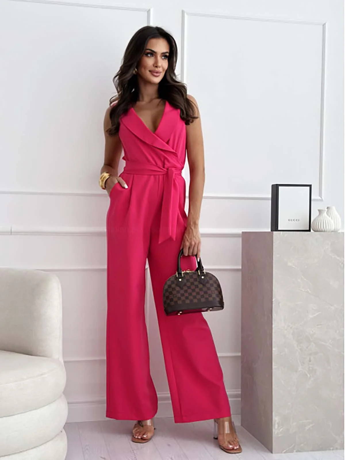 Eleganter Overall mit weitem Bein f��r Frauen
