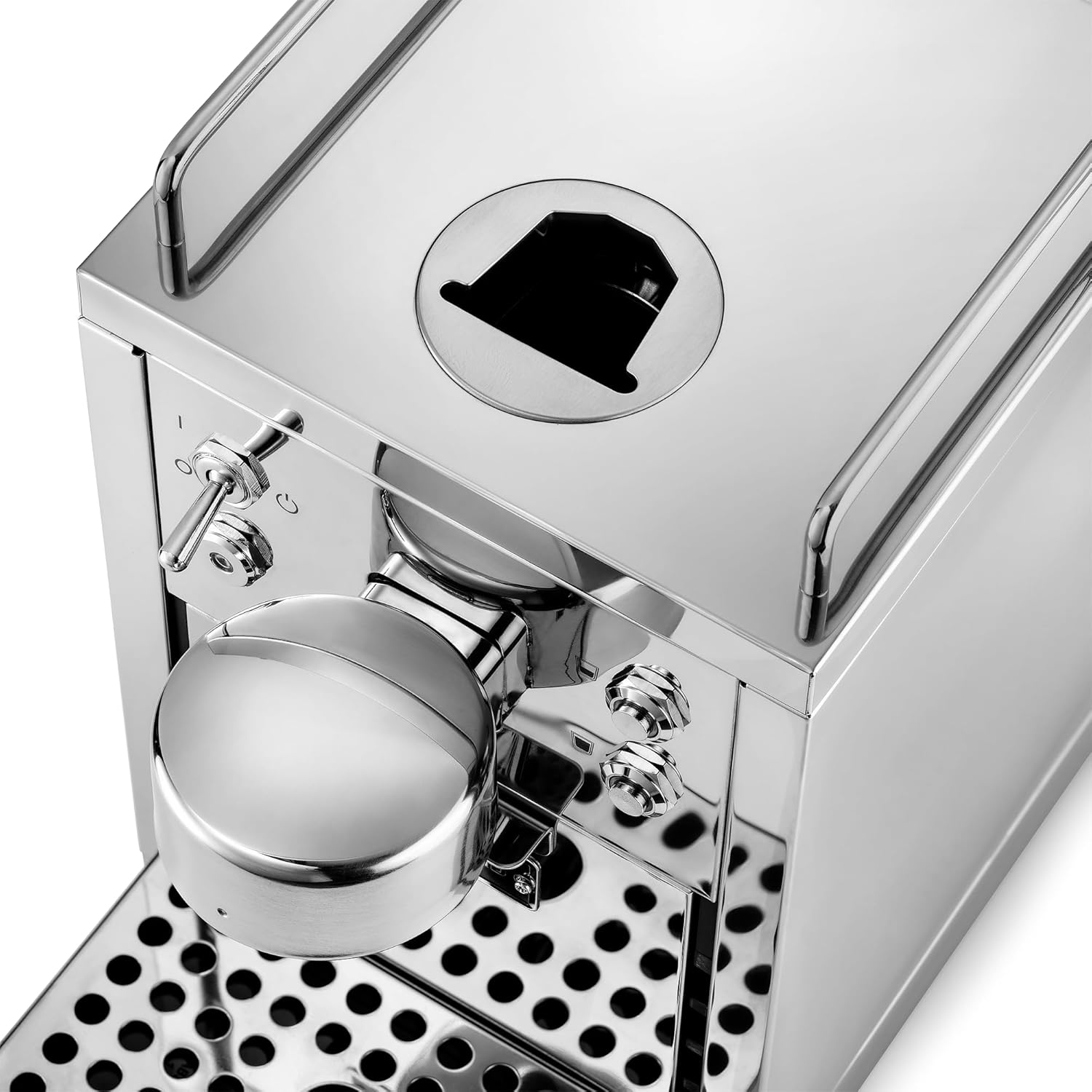Die Original 2 Kaffeemaschine, Nespresso® kompatible Kapselmaschine, Espressomaschine aus Edelstahl, skandinavisches Design, langlebige, reparierbare Kaffeemaschine