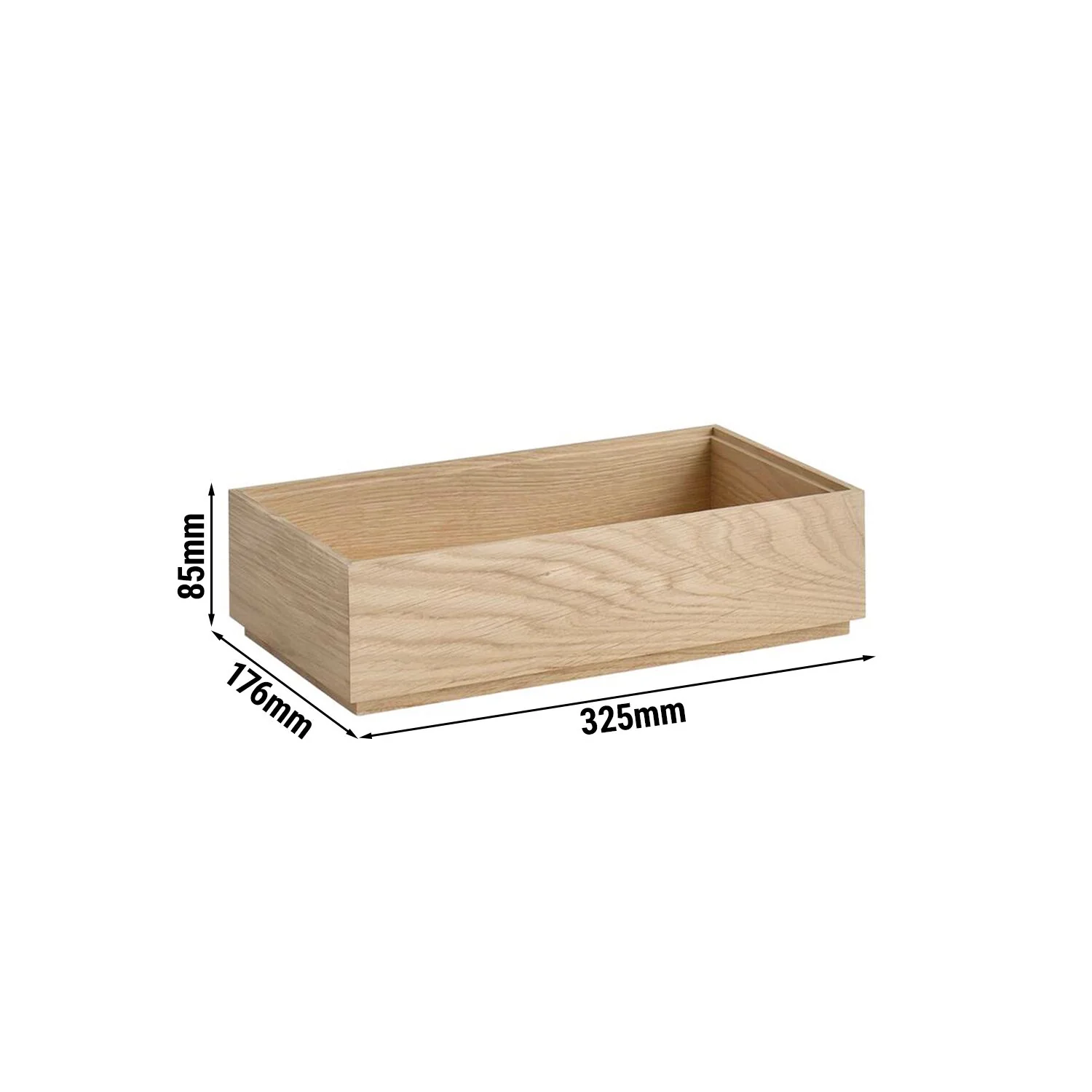 Trekasse - VALO - i eik, oljet - GN 1/3 - H?yde: 85 mm