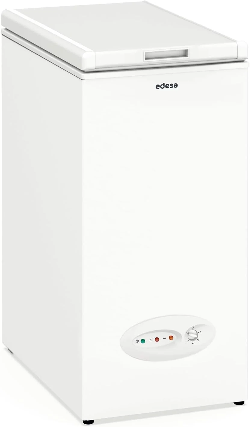 Edesa Congelador Horizontal EZH-0611, Altura 0.84 m, Termostato Ajustable, Fácil Limpieza, Alarma Integrada, Bajo Nivel Sonoro, Gran Capacidad 59 l, Potencia 60W, Color Blanco
