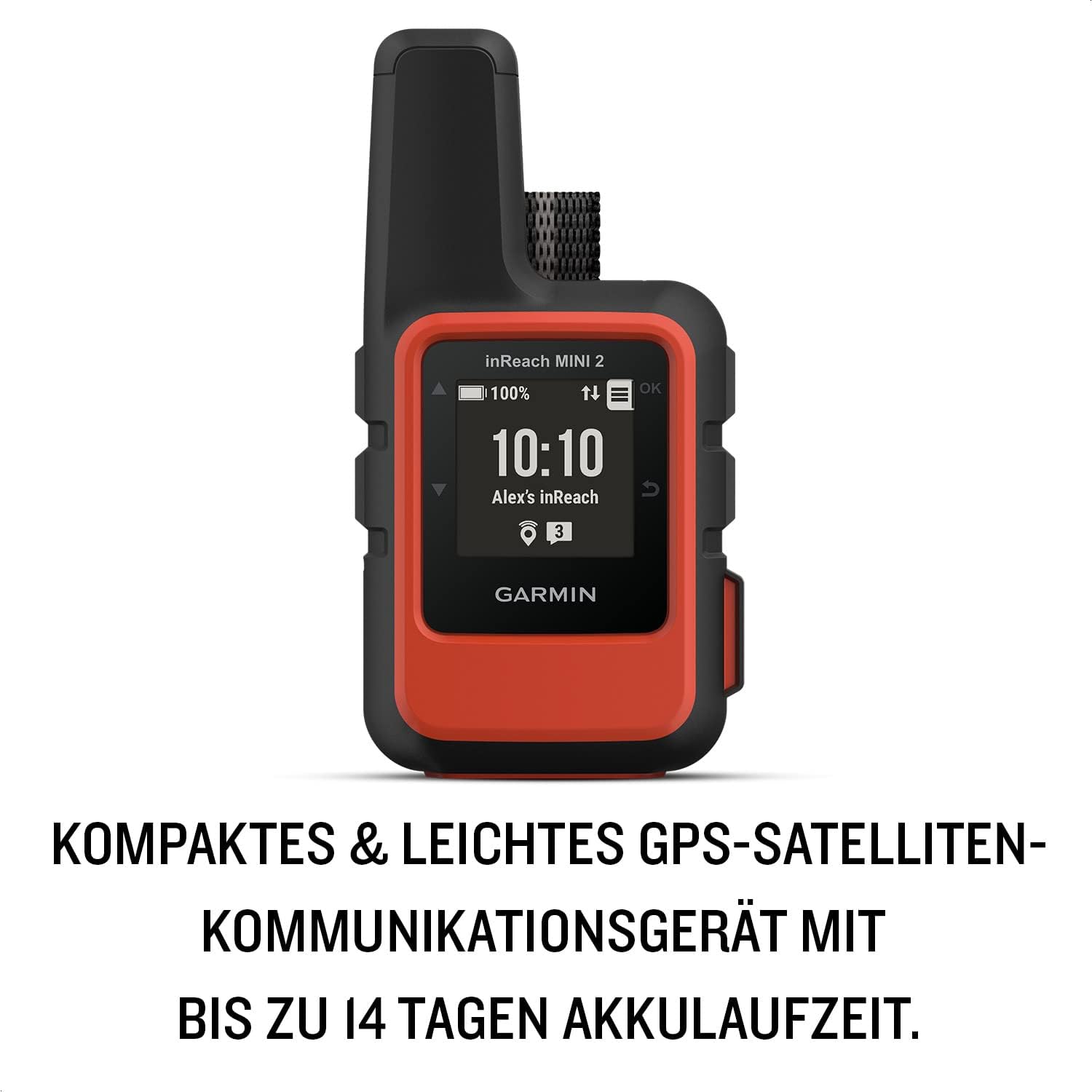 inReach Mini 2 – GPS-Satelliten-Kommunikationsgerät mit 24/7 Notruf-Funktion, weltweitem Nachrichtenversand ohne Mobilfunkempfang (ABO erforderlich) & Pfeilnavigation, bis 14 Tage Akkulaufzeit