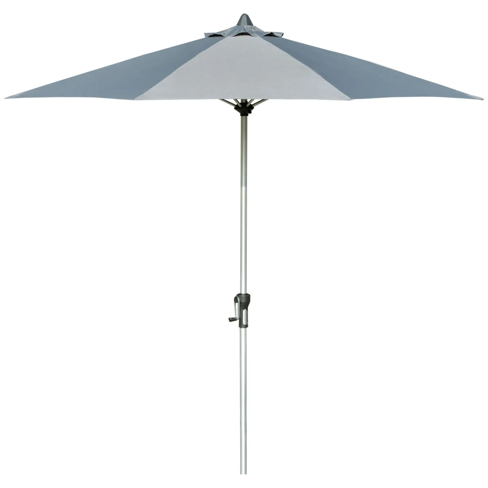 Outsunny Parasol 2,7 m Donkergrijs met Zwengel & UV-bescherming