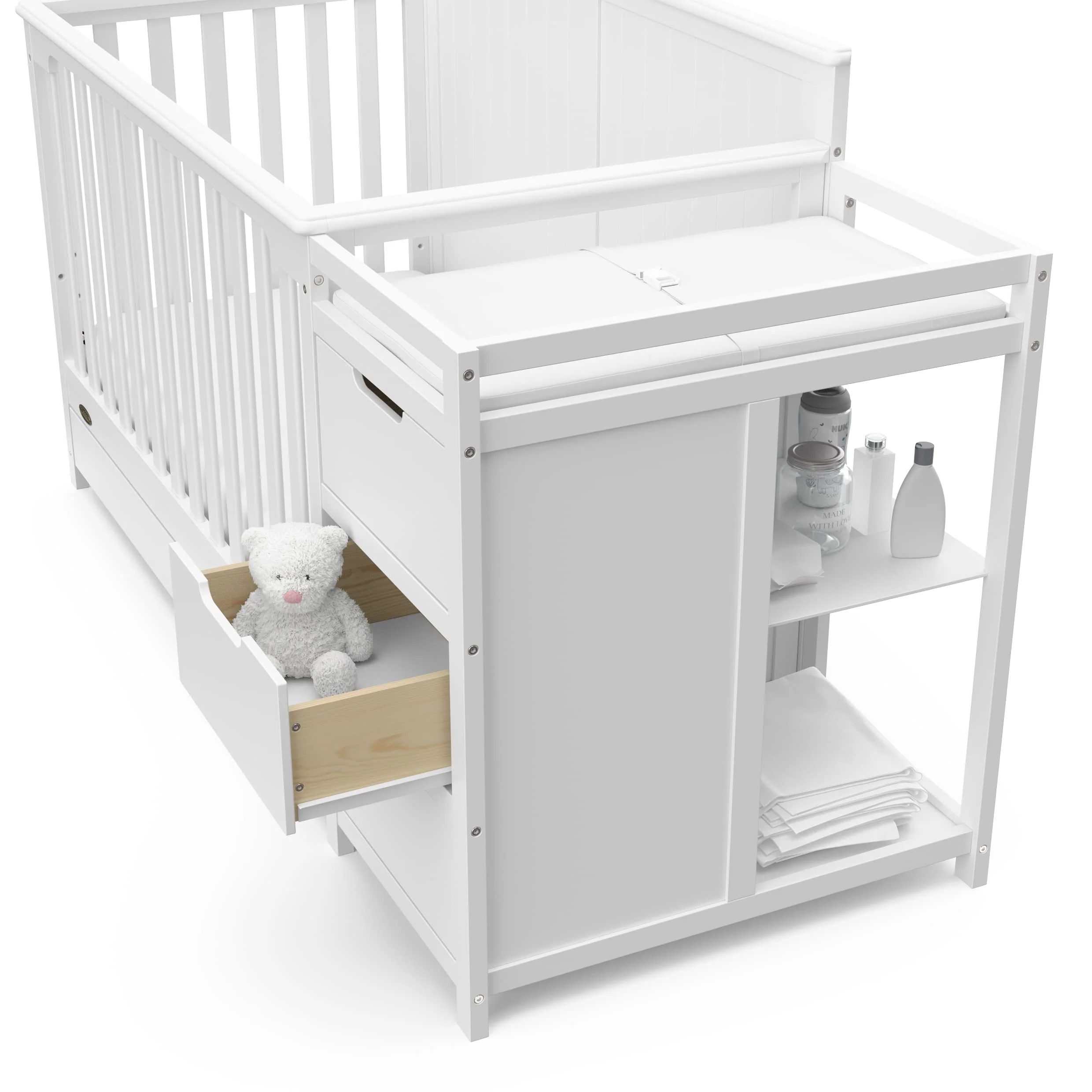 Graco Hadley 5-in-1 Convertible Crib with Changing Table and Drawer