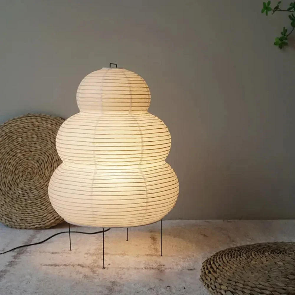 Japanische Retro-Tischlampe aus Reispapier