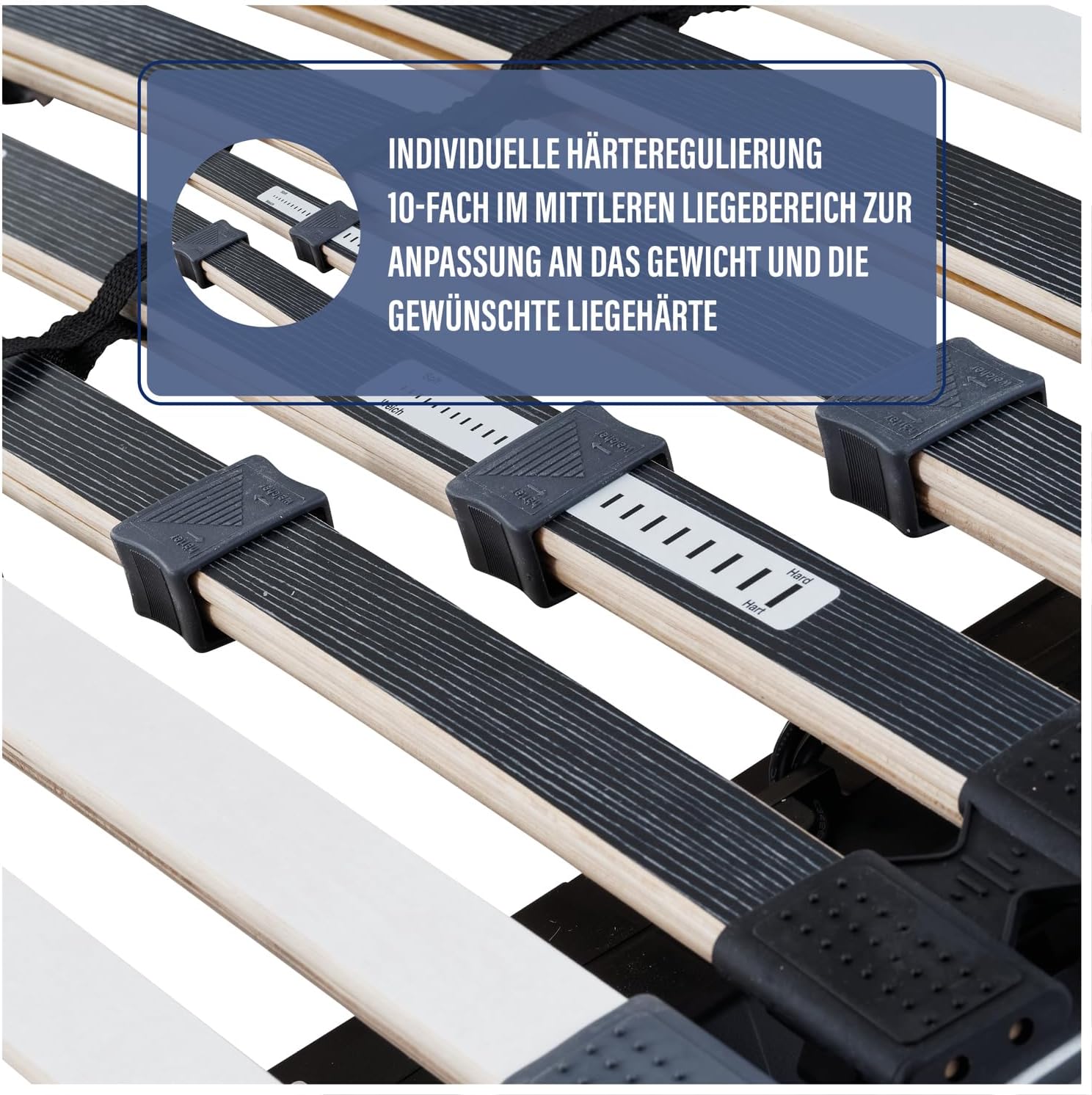 BeCo Lattenrost, Luxus E-Move, elektrischer Lattenrost, 100 x 200 cm, 28 Federholzleisten, komplett montiert, Kopf-und Fußteil verstellbar, TÜV geprüft, Made in Germany