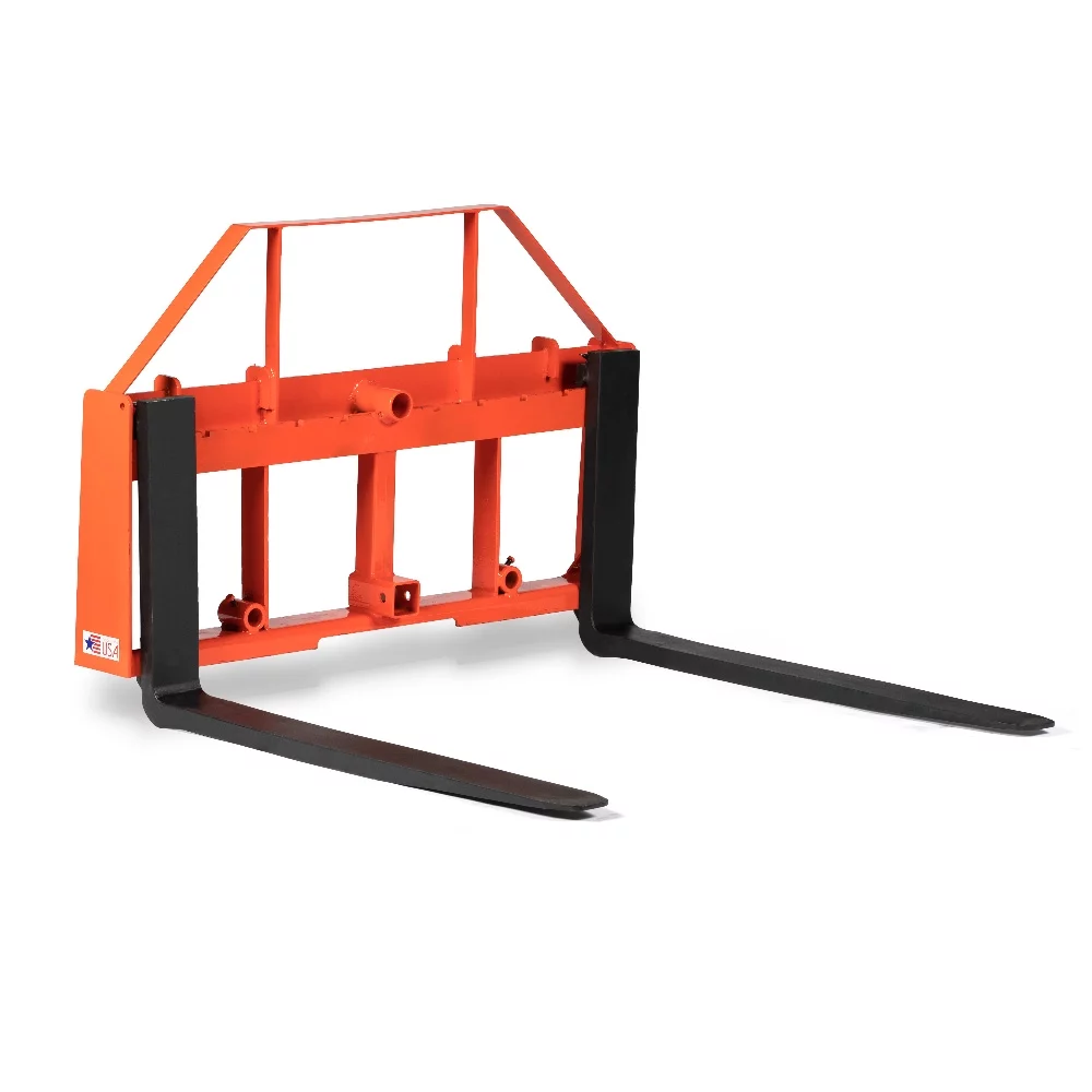 2025 Titan Attachments Palletvorkenframe UA Gemaakt in de VS, Oranje Kleur, 48�� Vorken, Capaciteit van 4.000 LB