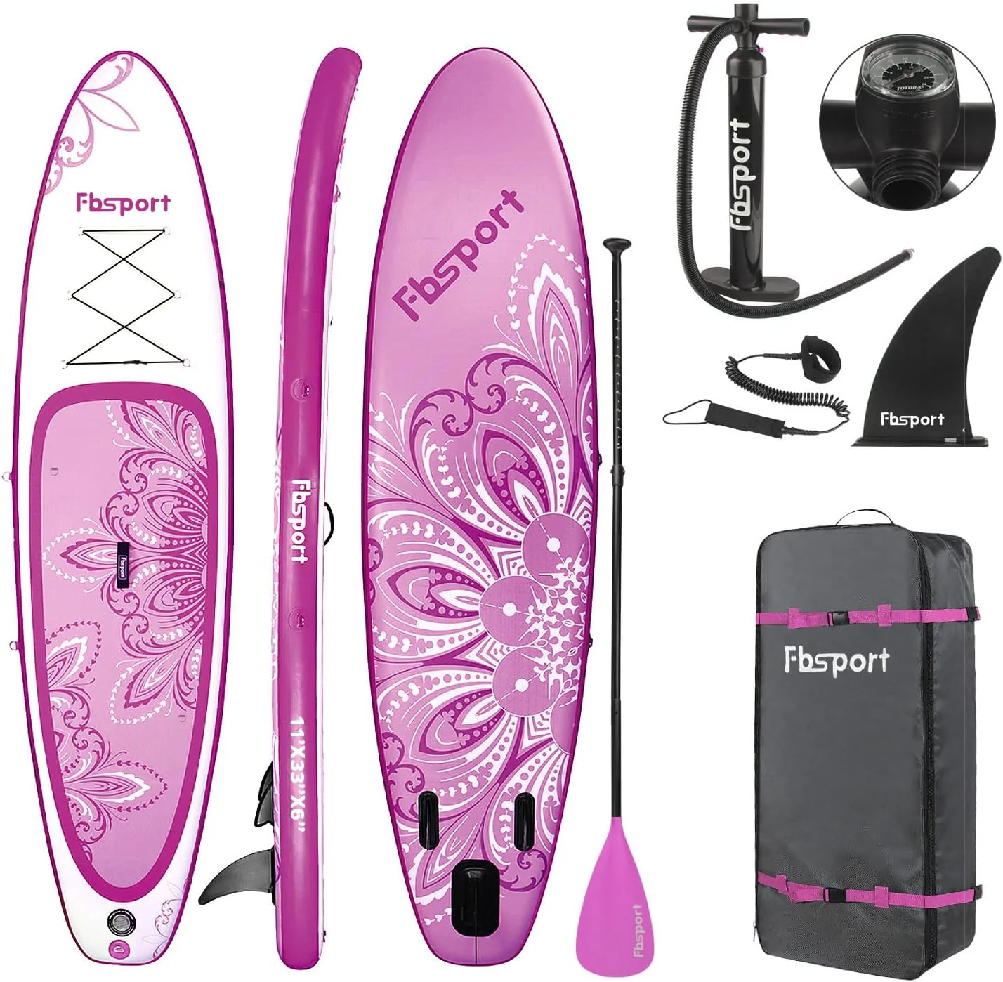 Premium-Stand-Up-Paddle-Board, Yoga-Board mit strapazierf?higem SUP-Zubeh?r und Tragetasche | Breiter Stand, Surf-Kontrolle, rutschfestes Deck, Leine, Paddel und Pumpe f��r Jugendliche und Erwachsene