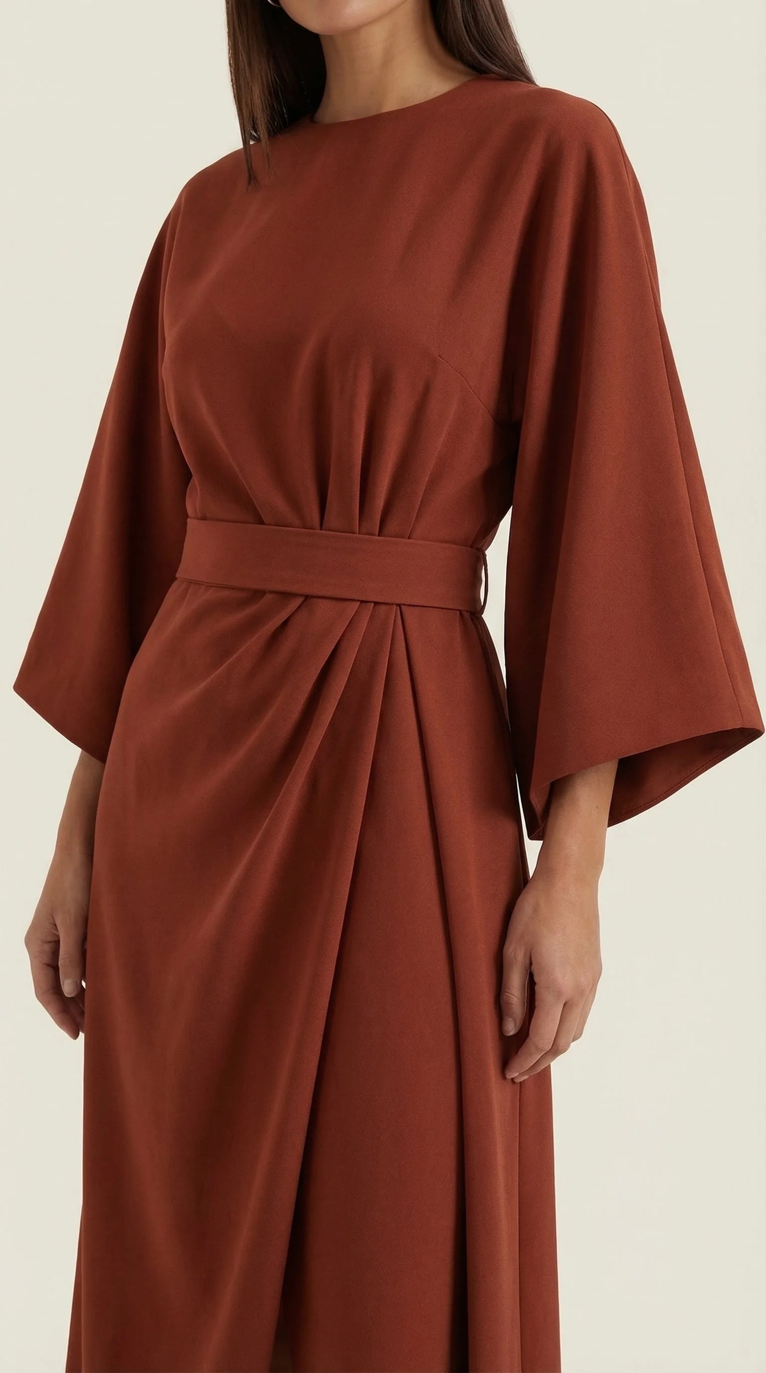 Midikleid mit Ballon?rmeln