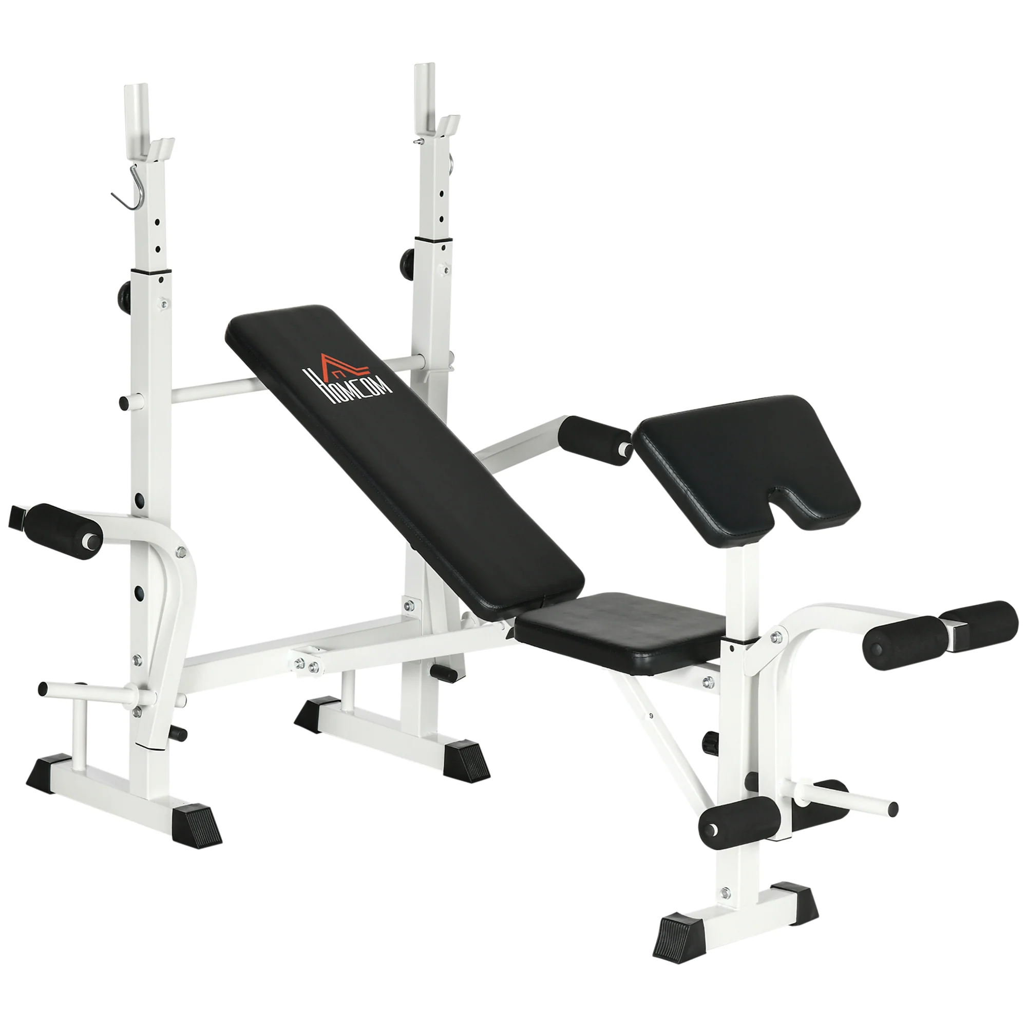 HOMCOM multifunctionele trainingsbank, verstelbare halterbank voor krachttraining