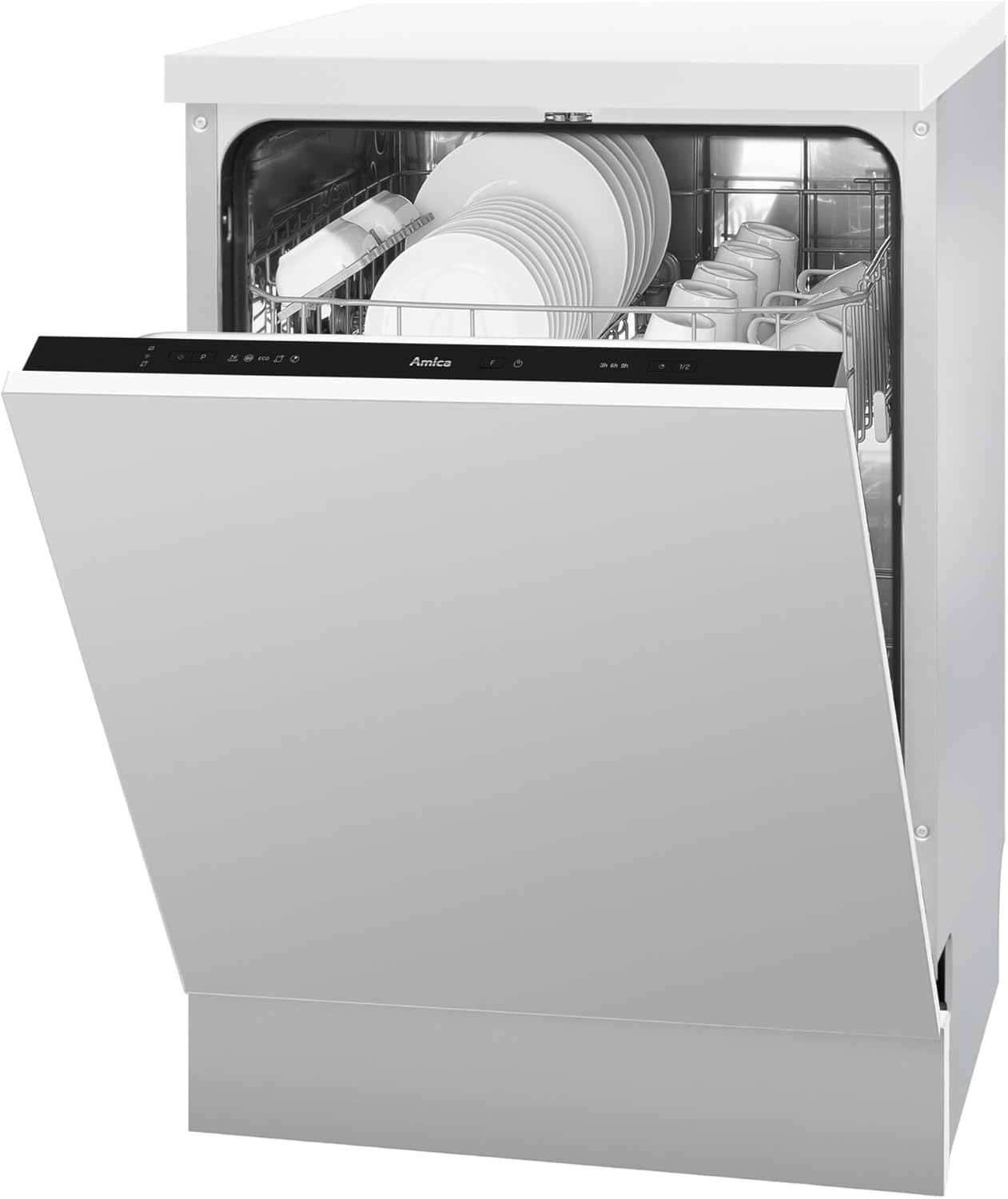 Amica Einbau-Geschirrspüler EGSPV 597 910 / vollintegriert / 60 cm breit / 5 Programme, 12 Maßgedecke/Startzeitvorwahl