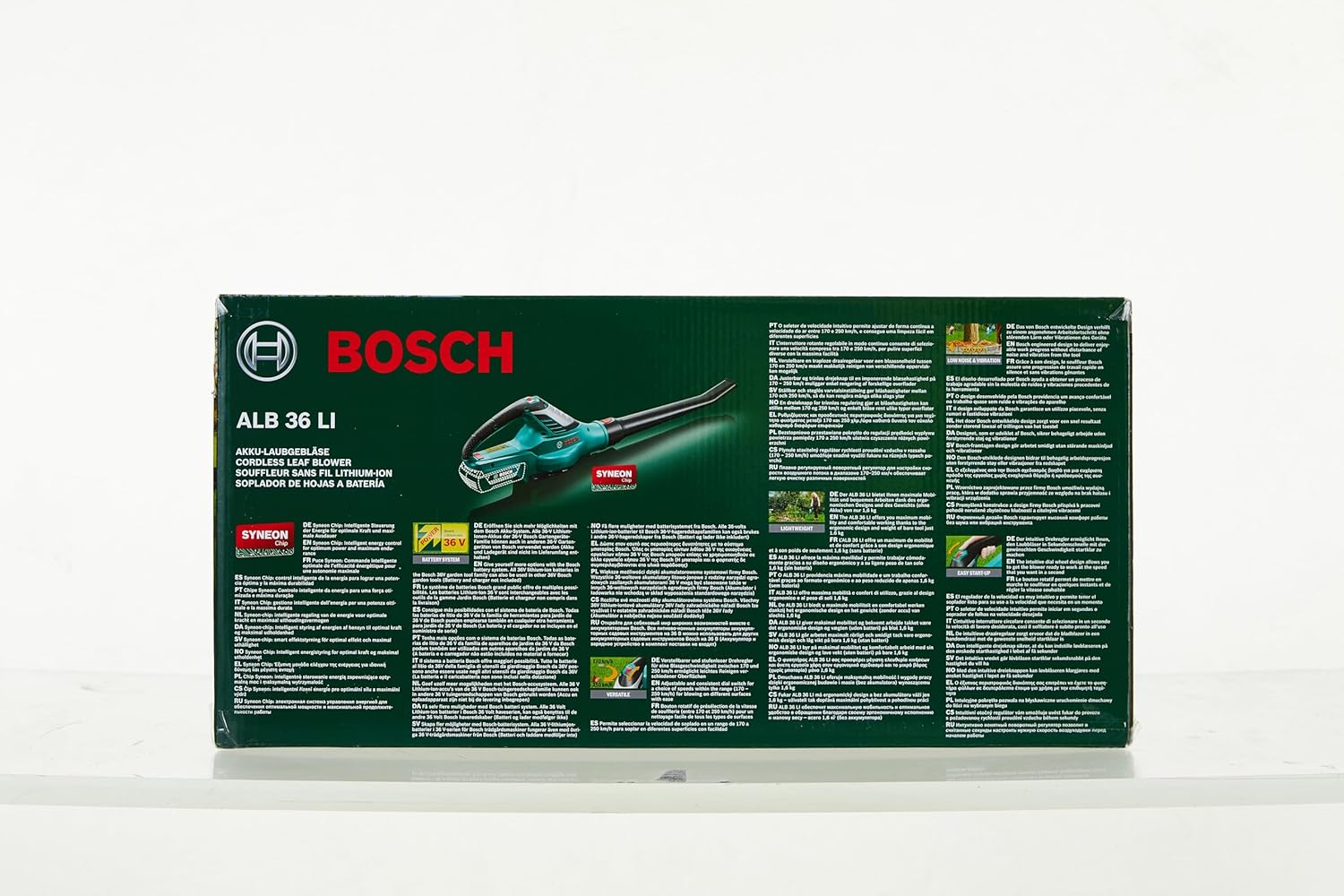 Bosch Home and Garden Akku Laubblser ALB 36 LI (ohne Akku, Karton, Luftgeschwindigkeit: 180 - 260 km/h, 36 Volt System)