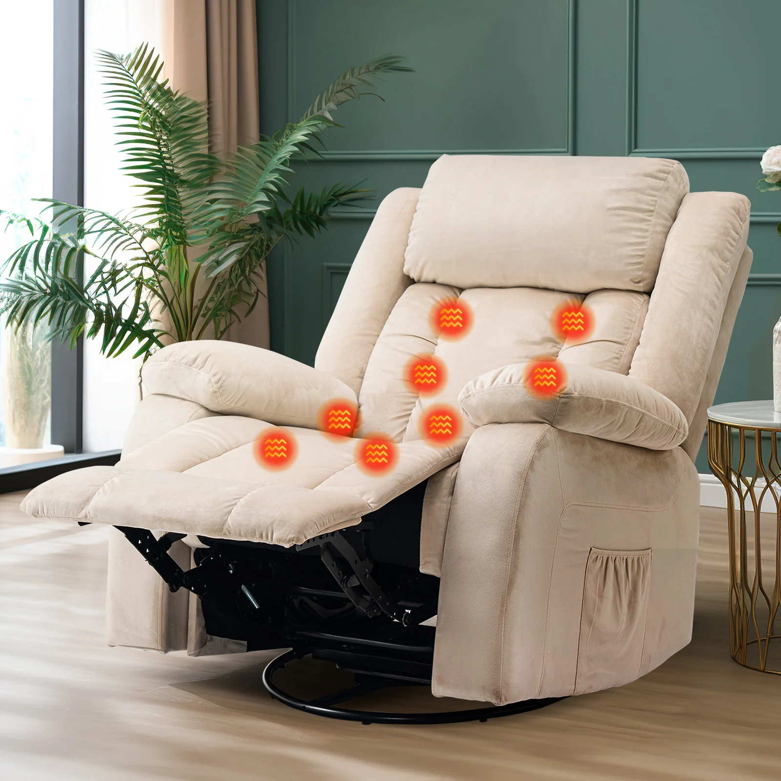 Recliner Chair 360 Swivel Massage Chair