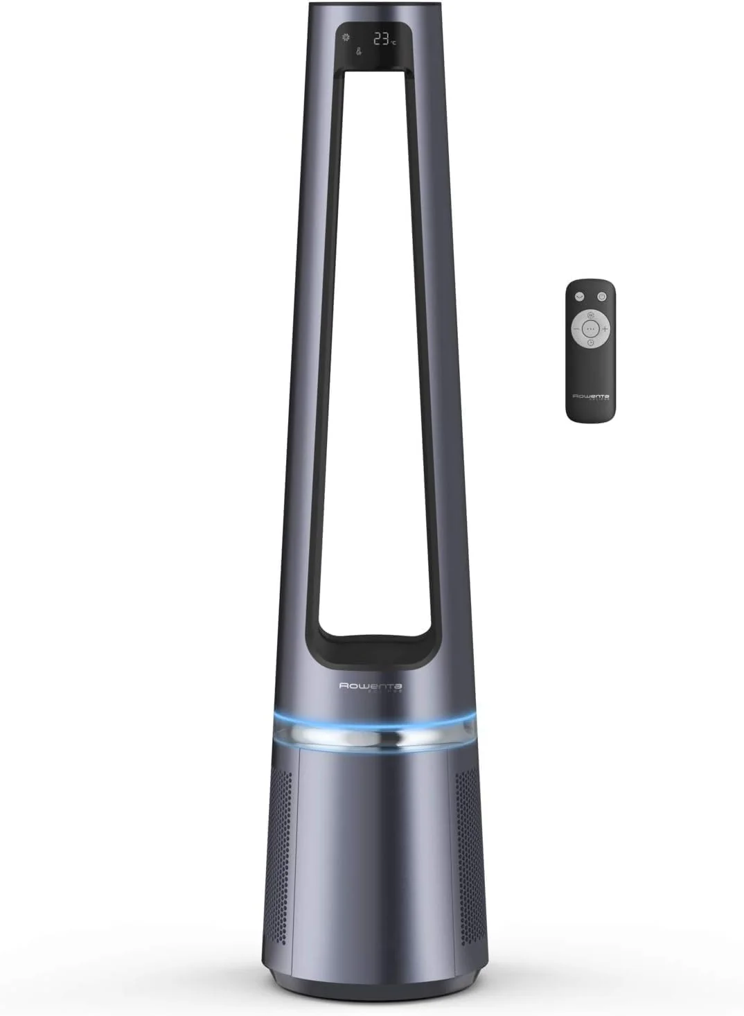Rowenta QU5062 Eclipse 3-in-1 luchtreiniger | Heteluchtkachel | Ventilator | filtert 99,9% van de deeltjes | voor ruimtes tot 30 m2 | snelle verwarming tot 35��C | automatische dag- en nachtmodus | Zwart/Grijs