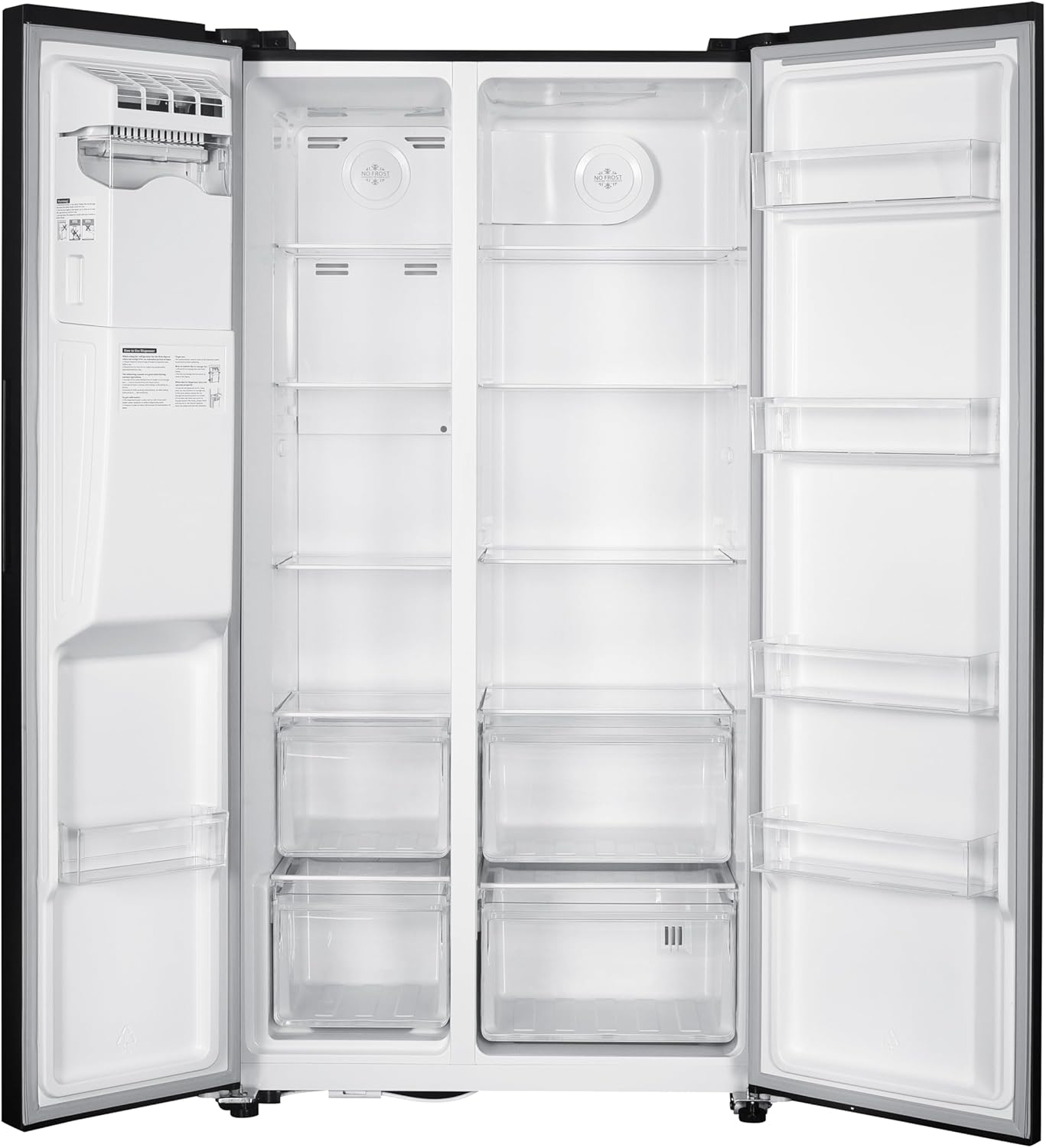 GEDTECH Réfrigérateur Américain GSBSA513DX Side by Side 513L - Distributeur d'eau et machine à glaçons automatique