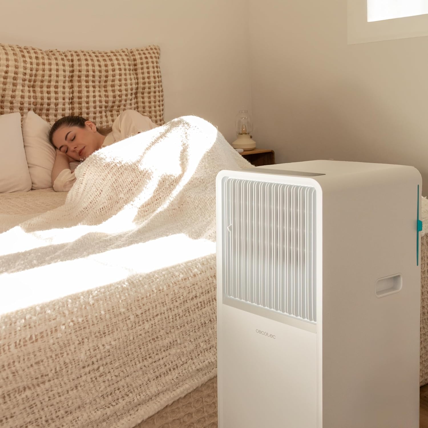 Cecotec - Mobile Klimageräte ForceClima 7550 Style Connected, 7000 BTU, Abdeckungsbereich 20 m2, Fernbedienung, Berührung, LED -Bildschirm, 4 Modi, 2 Geschwindigkeiten, Luftentfeuchter, Timer