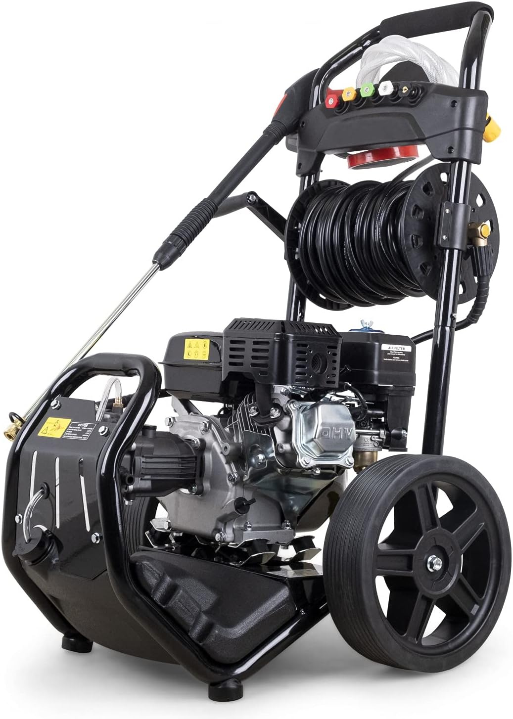 Benzin Hochdruckreiniger DT-KR170D mit 7 PS Motor (170 bar Arbeitsdruck, 5 Arbeitsdüsen, selbstansaugend, inkl. 12 Meter Hochdruckschlauch)