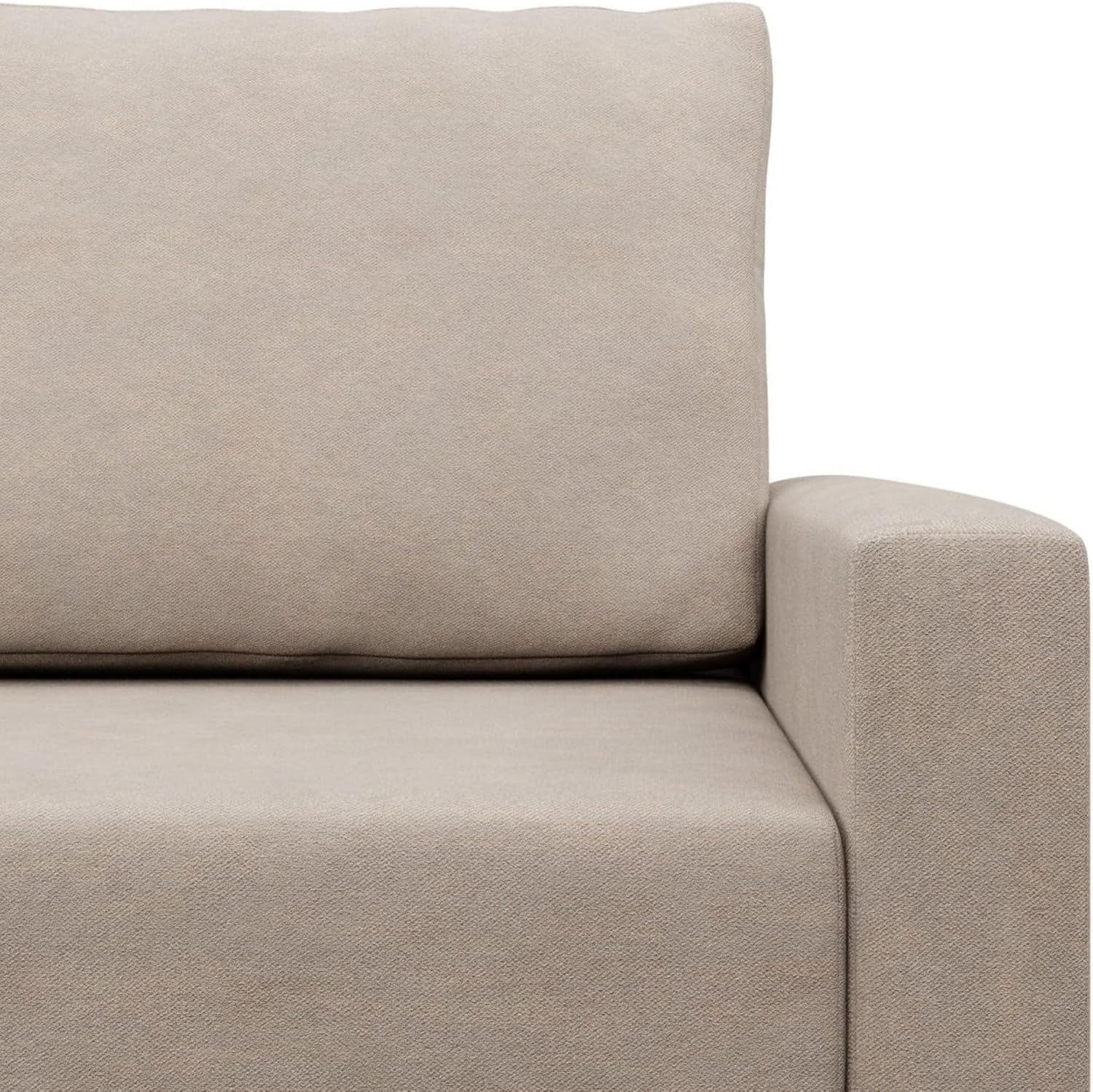 Mebligo - Sofa Mit Schlaffunktion Und Bettkasten Blank, 3 Sitzer 212 cm Breit, Schlafsofa Mit Bonellfederkern im Sitz, Ausziehbares Couch Auf Holzfüßen, Wohnzimmer - Beige