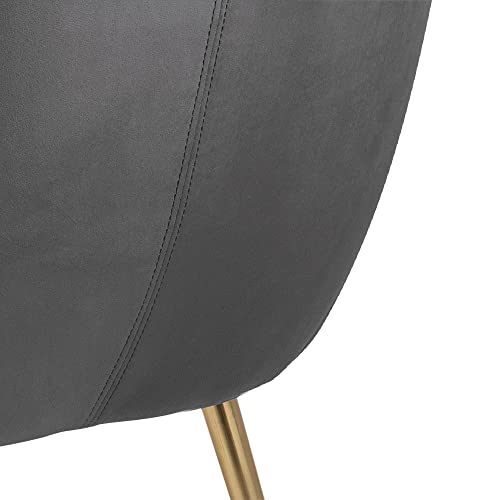 AC Design Furniture Denise Sedia Da Riposo, A: 81 x L: 71 x P: 71 cm, Grigio Scuro, Tessuto/Cromata, 1 pz : Amazon.it: Casa e cucina