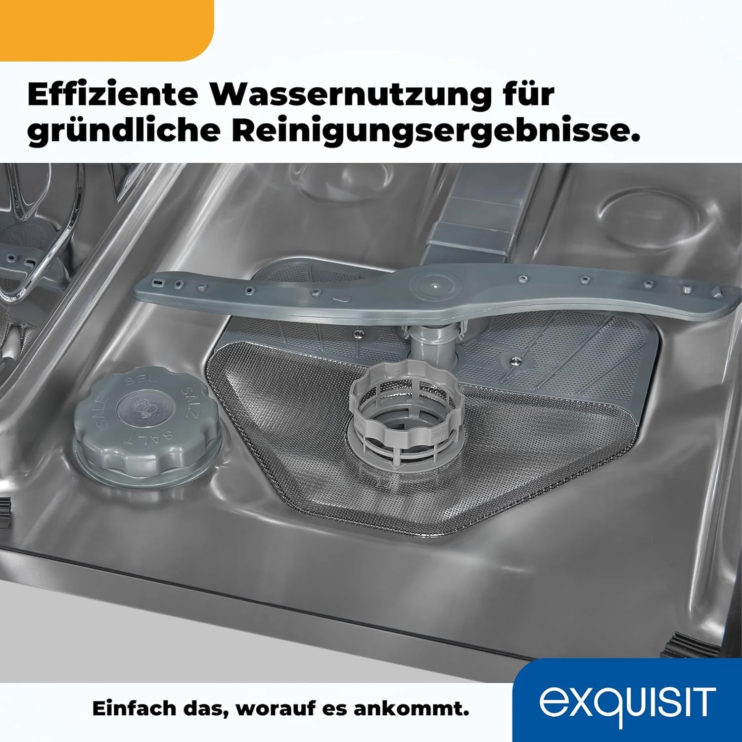 Exquisit Geschirrsp��ler, 9 Ma?gedecke, Sp��lmaschine 45 cm, Power+, ECO-Modus, Geschirrsp��ler 45 cm, GSP59109-030E silber