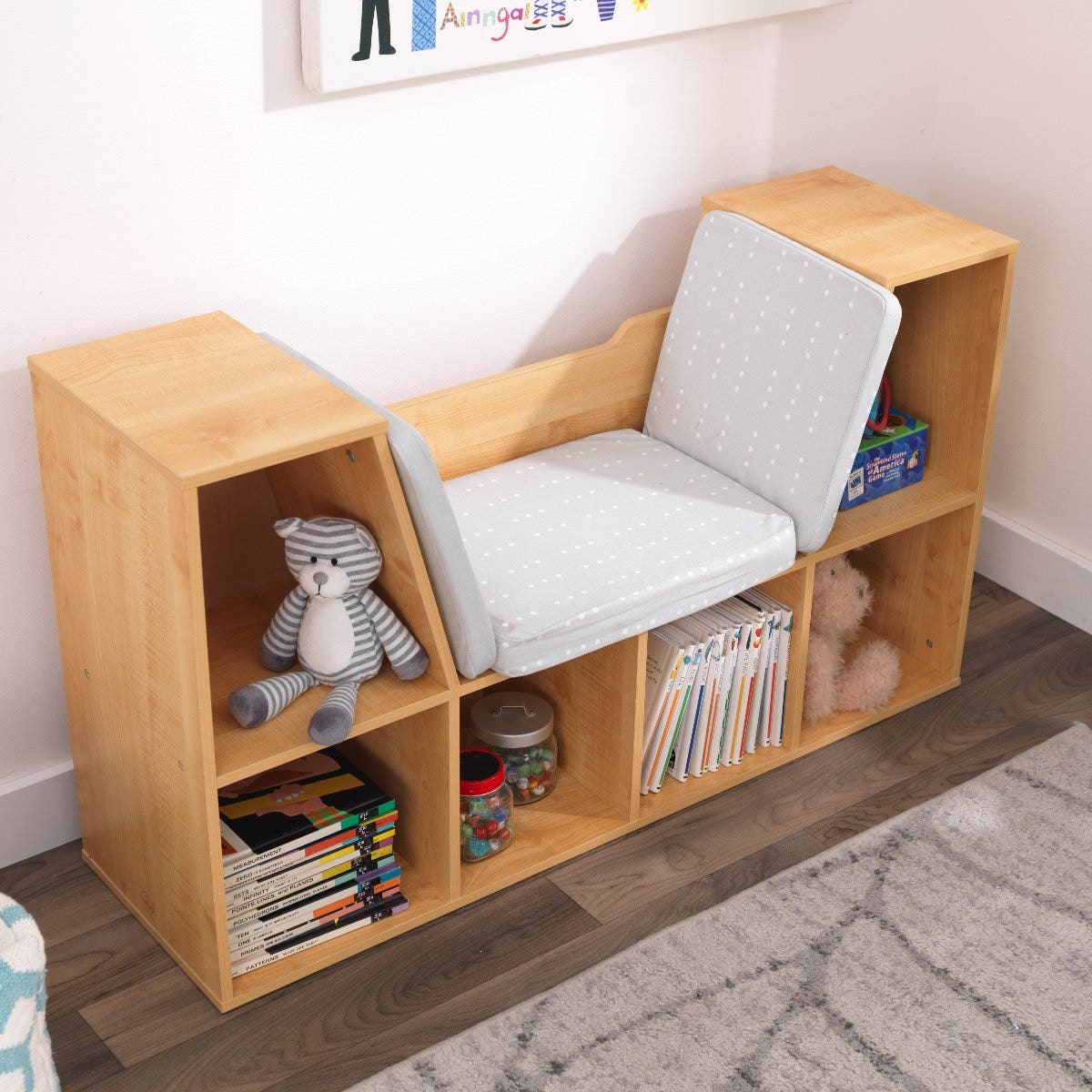 Boekenkast met leeshoek - Natuurlijk