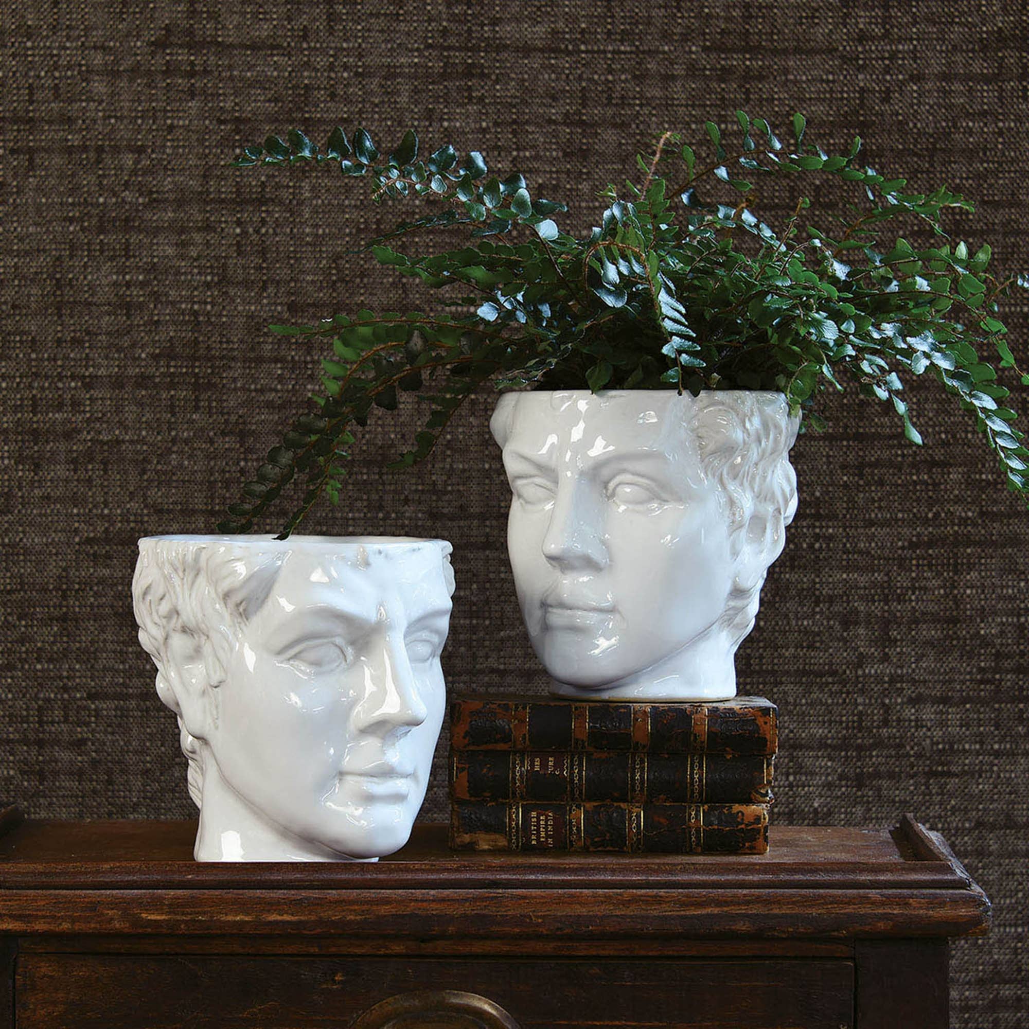 Juno Ceramic  Cachepot in White