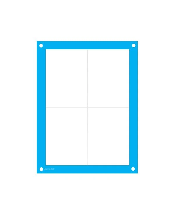 Acrylic Holder/Display/Frame For Loaded 2x2 Puzzle Sketch Cards - With Set Of Screws - Blue