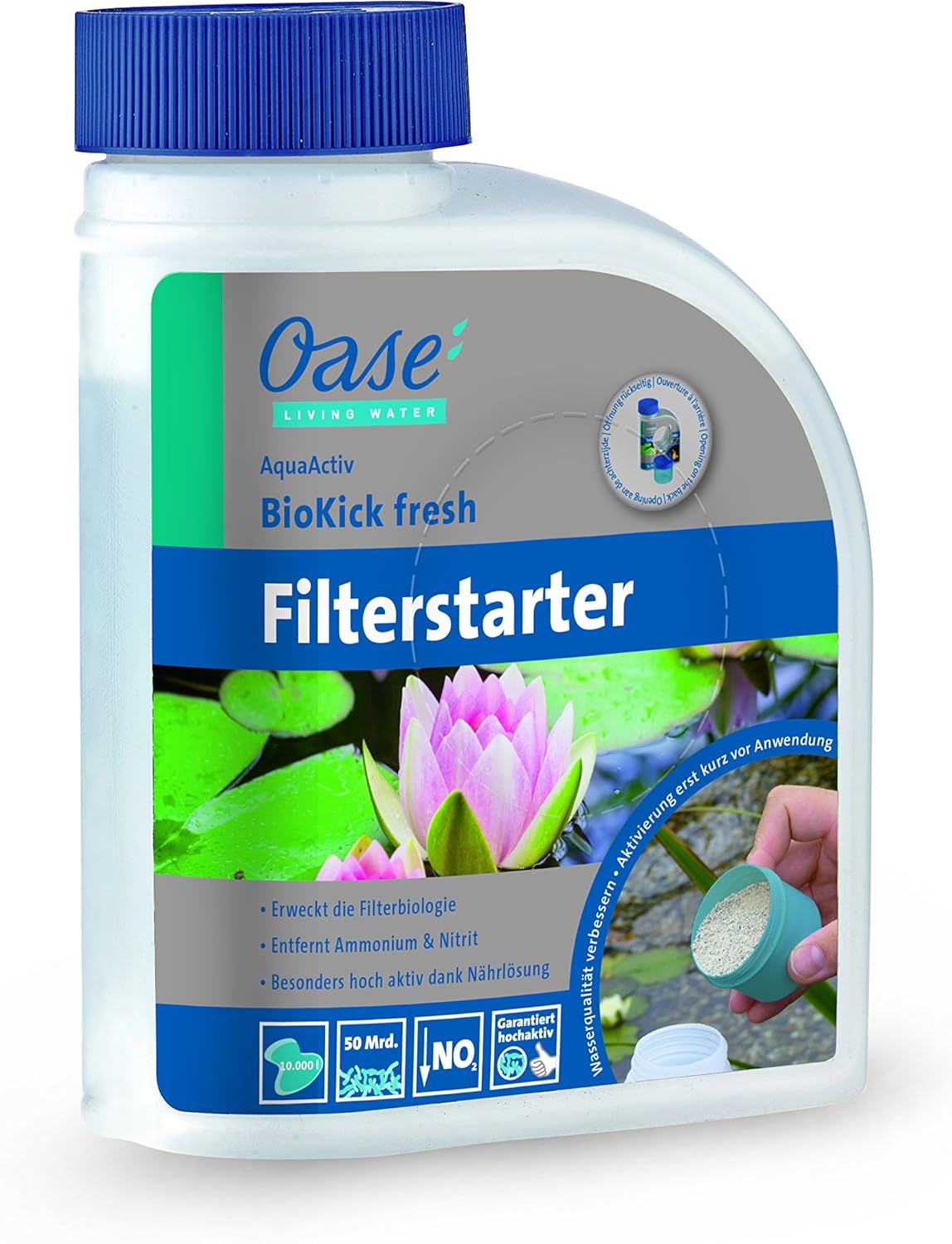 OASE 50499 Druckfilter BioPress Set 4000, Teichfilter Filterset zur effektiven und raschen Algenbekäpfung, Komplettset inkl Filterpumpe und UVC Klärer