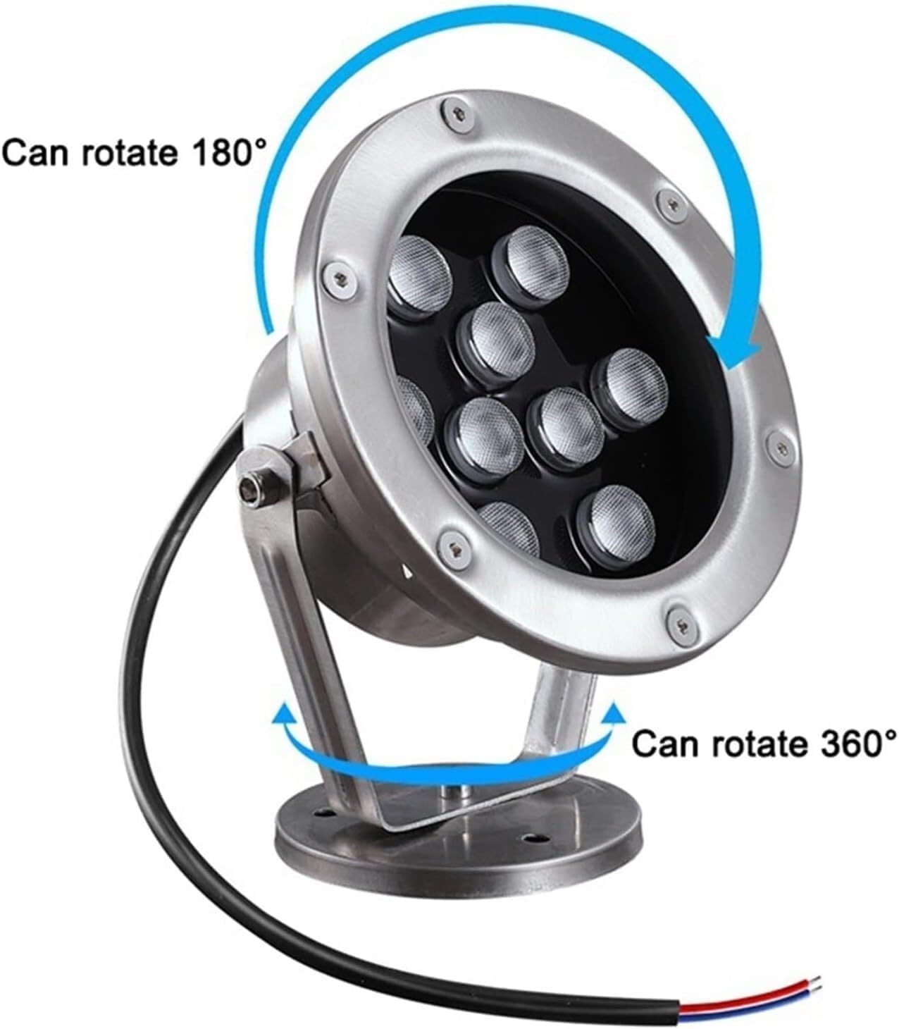 Wasserdichtes Unterwasserlicht mit LED für Pool, wasserdichtes Licht für Gartenpool, rot für Aquarium, Hof, Brunnen (36 W (12 V))