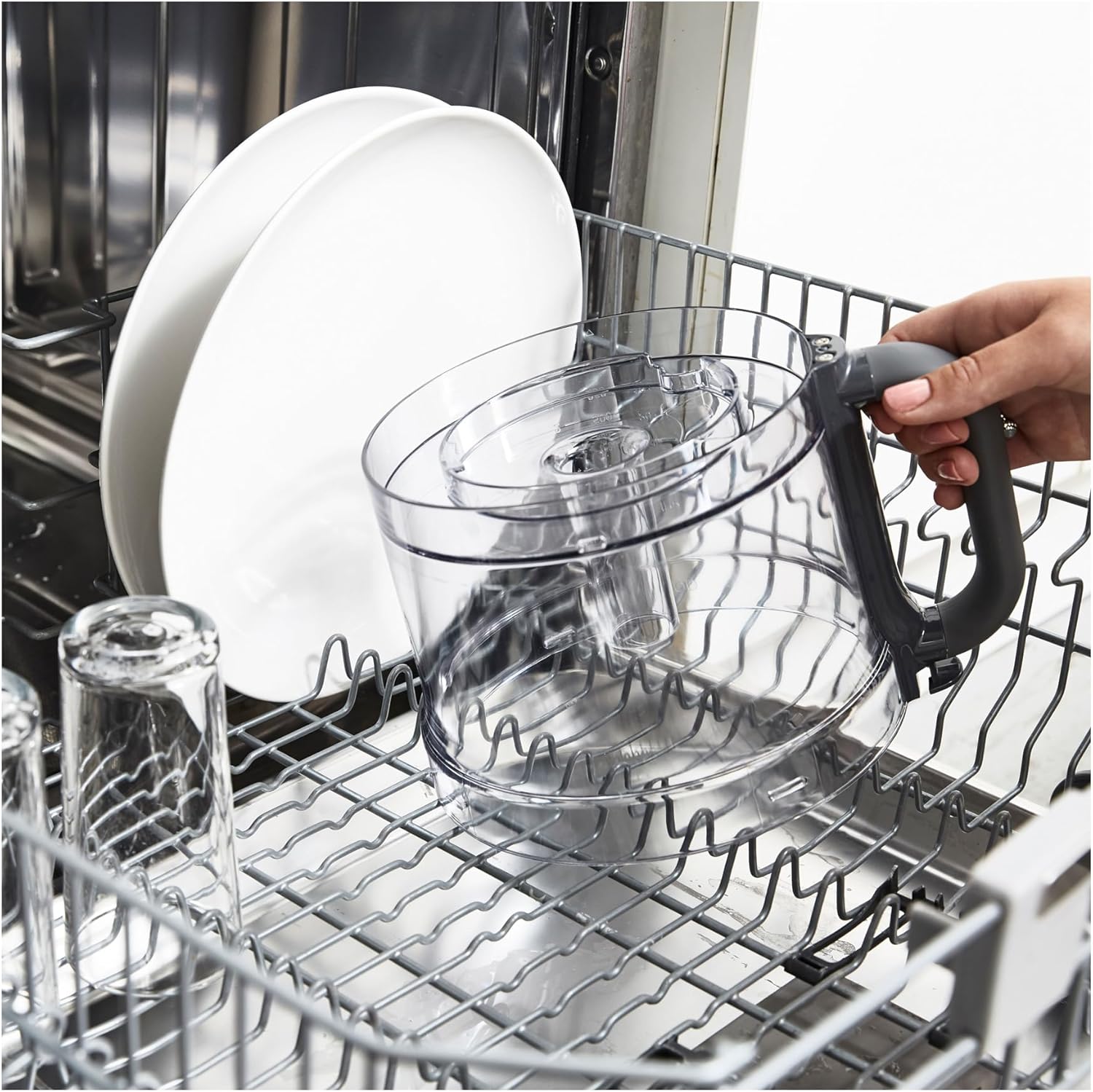 Kenwood MultiPro OneTouch FDM73.850SS – 3-in-1 Kompakt-Küchenmaschine & Mixer, 12 Zubehörteile, 6 Automatikprogramme, Variable Geschwindigkeit & Pulse-Funktion, Integrierte Waage, 1000 W, Silber