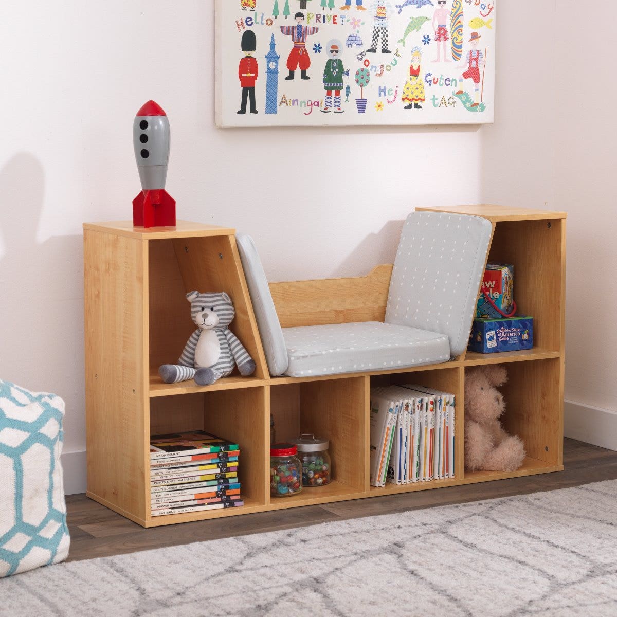 Boekenkast met leeshoek - Natuurlijk