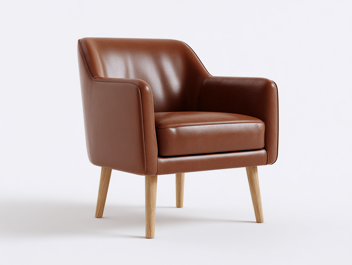 Esszimmerstühle-Leder-Holz-64x68x84 cm-Braun-Modernes Design