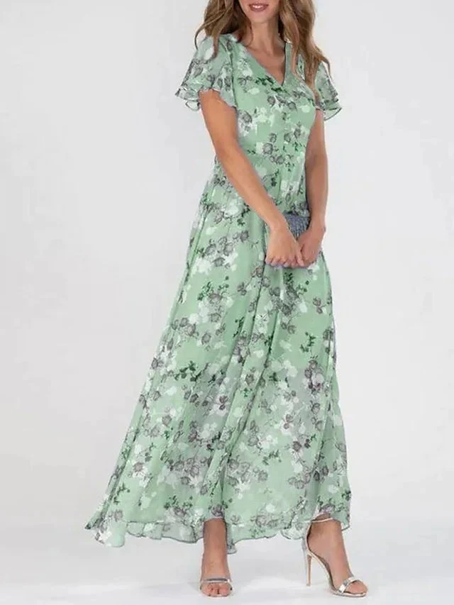 Elegantes Midi-Kleid f��r Damen | Figurschmeichelndes Freizeitkleid mit bequemer Passform | Vielseitiges Kleid f��r Alltag und Abend