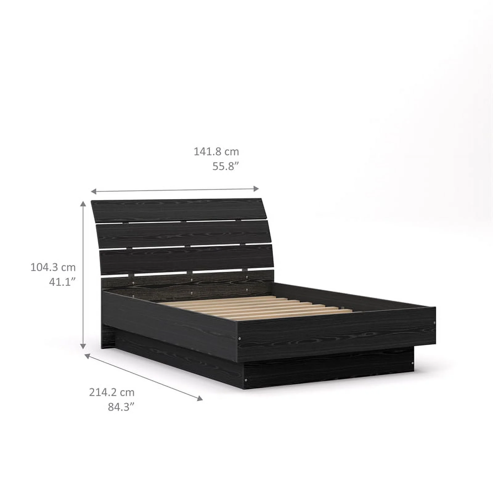 2025 Home Square 2-delig Slaapkamer Set met Full Bed en Nachtkastje