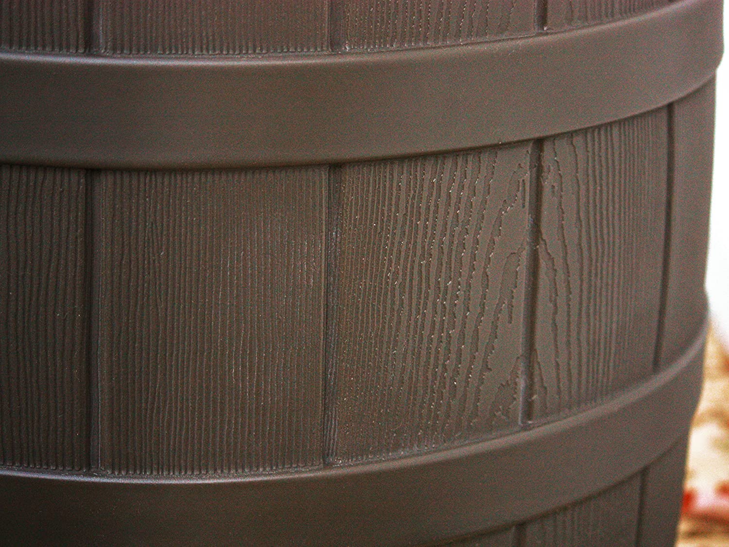 50-Gallon Outdoor Plastic Rain Barrel