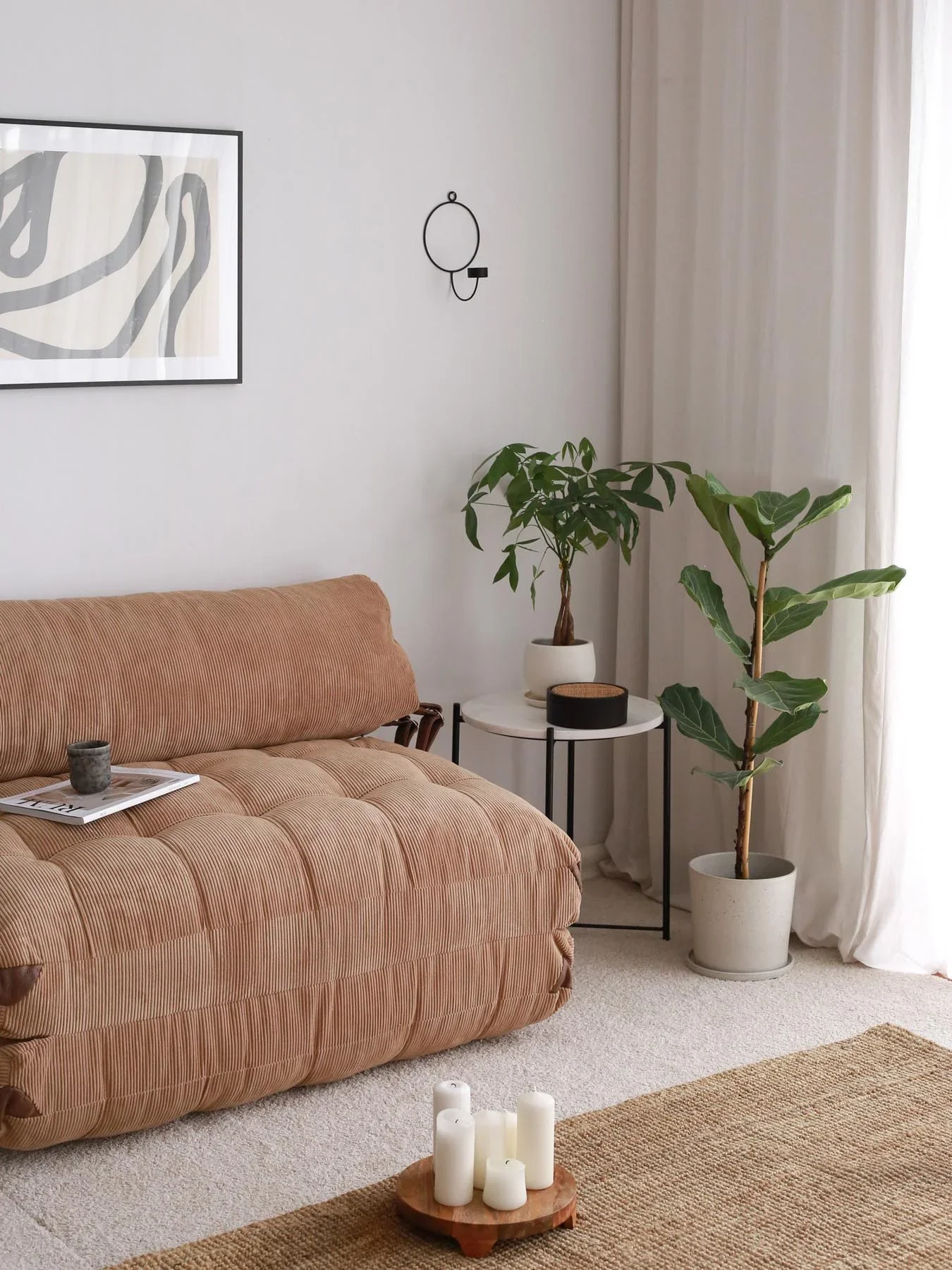 Fold Kadife 2 Bettsofa - Kamel