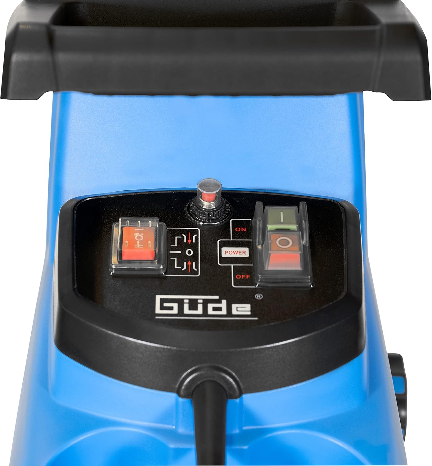 Güde Gartenhäcksler GH 2801 SILENT (2800 W, max. Astdicke 44 mm, geräuschreduzierte Walzentechnik, hoher Materialdurchsatz, Vor- und Rücklauffunktion, Überlastschalter, 30 l Fangsack, Zuführstock)