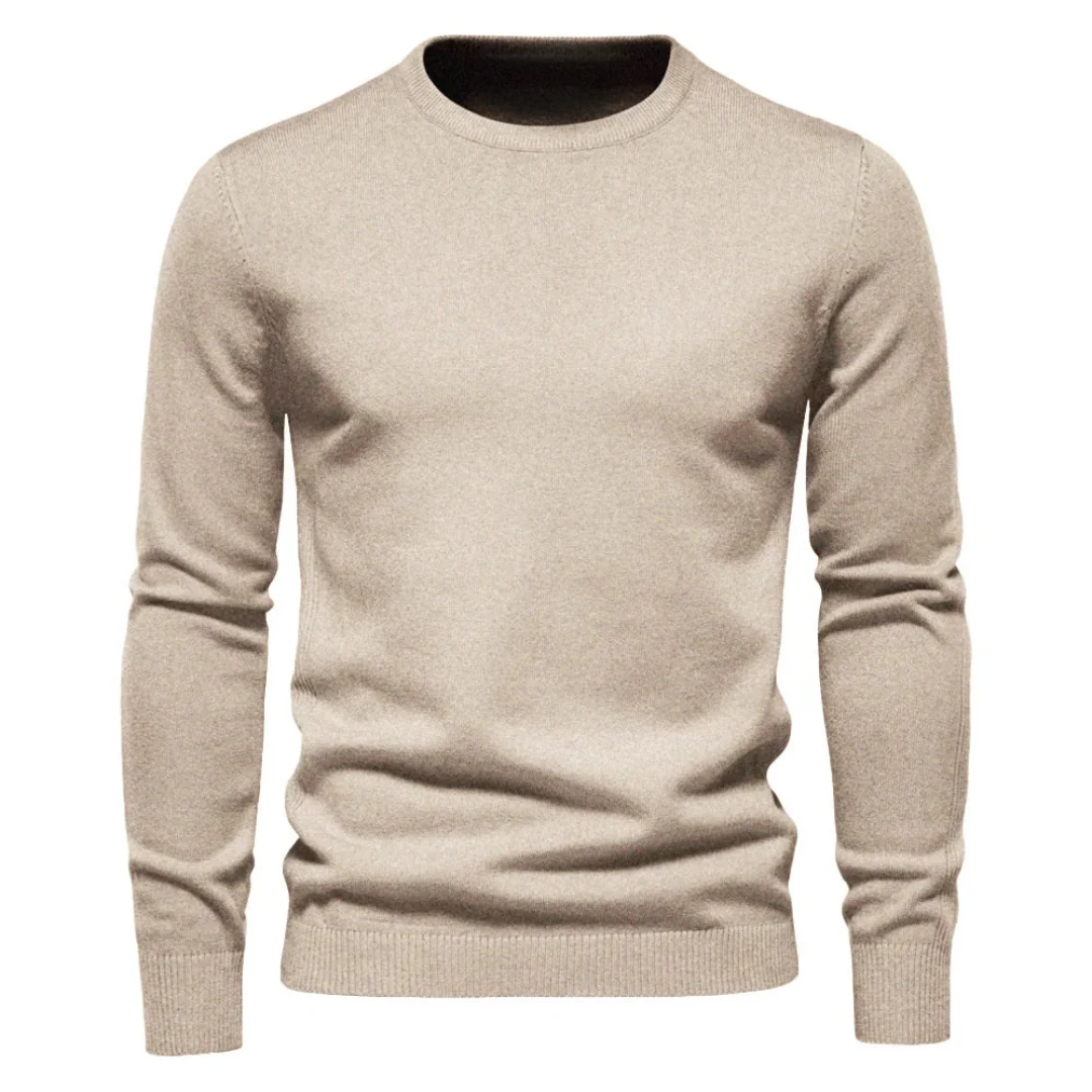 Klassischer Rundhalspullover f��r Herren | Elegante, schmale Passform
