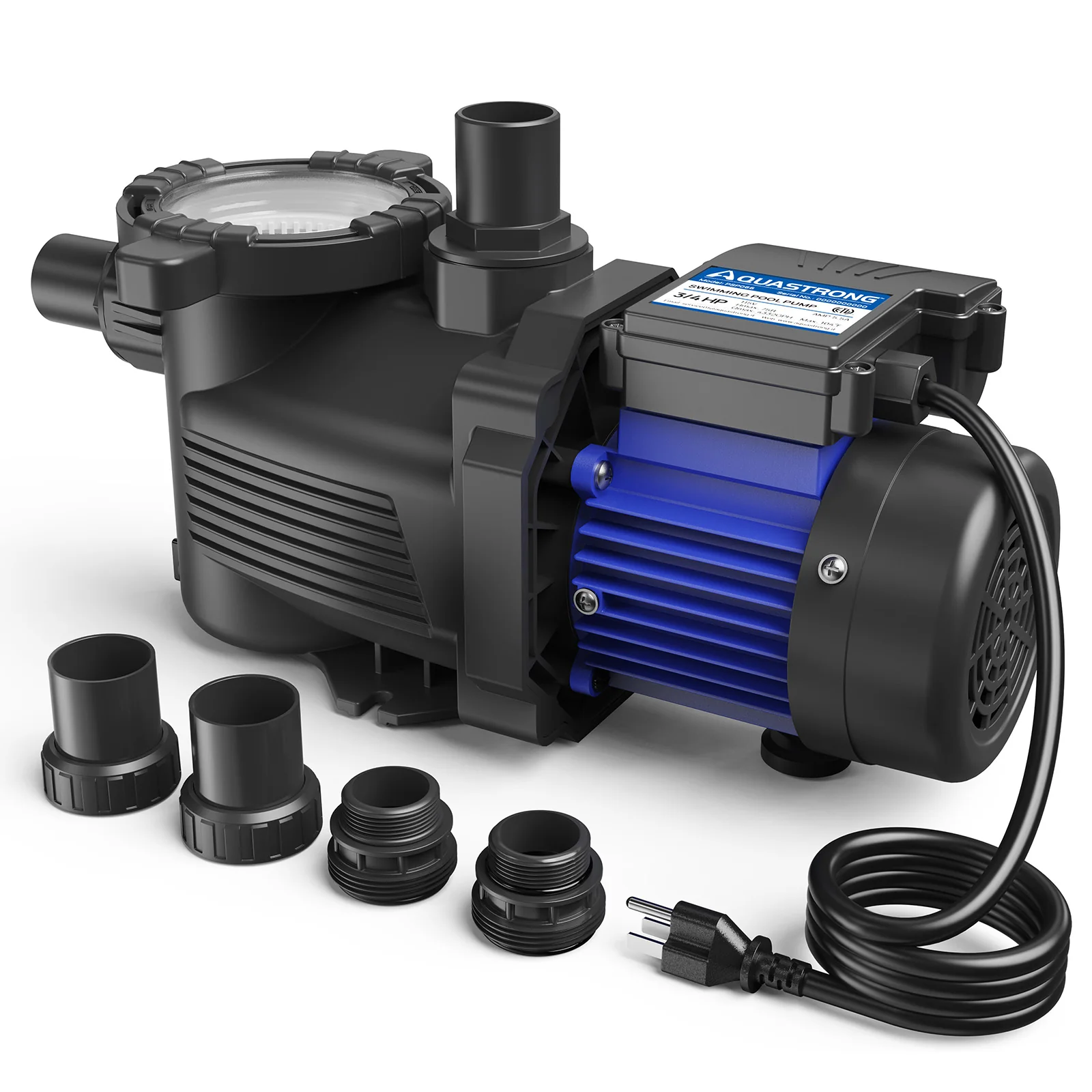 2025 PSP066-LV Zwembadpomp 3/4 HP 115V Enkelvoudige Snelheid, 4332 GPH