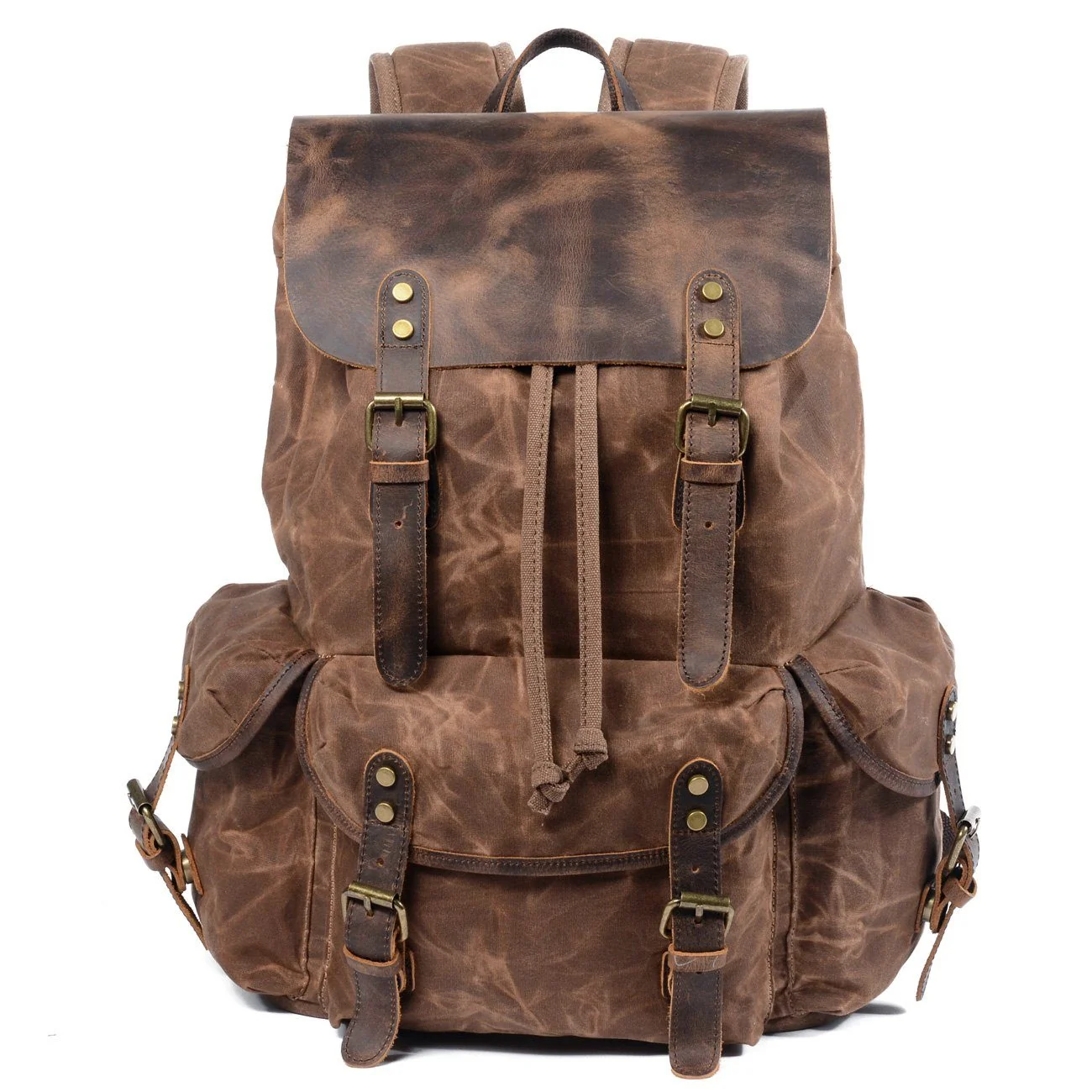Canvas Leather Backpack
