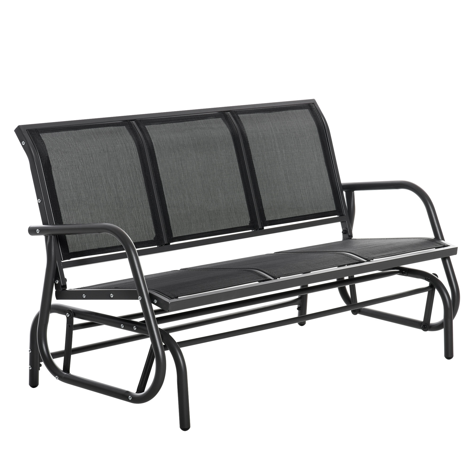 Schommelbank 3-zits tuinbank bank parkbank metaal 151 x 75 x 85 cm