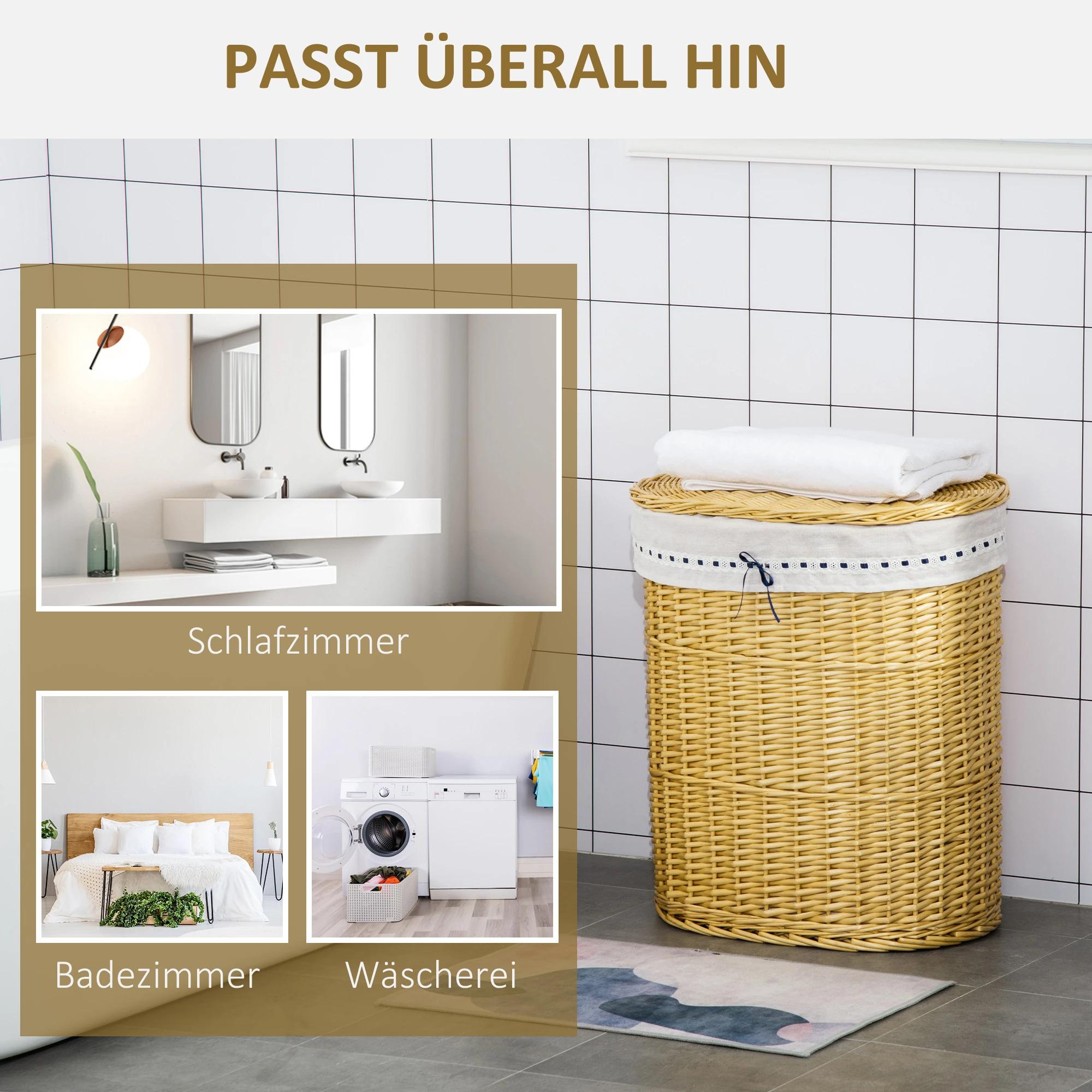 rieten wasmand 51cm x 38cm x 57cm