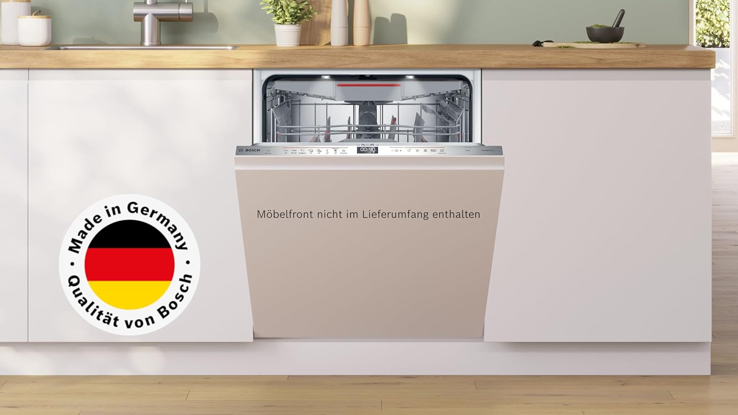 Bosch SMV4ETX08E, Serie 4, Smarter Geschirrspüler Vollintegriert 60 cm, Besteckkorb, Spülmaschine mit Programmassistent, besonders Leise, Rackmatic, Automatische Türöffnung, InfoLight, AquaStop