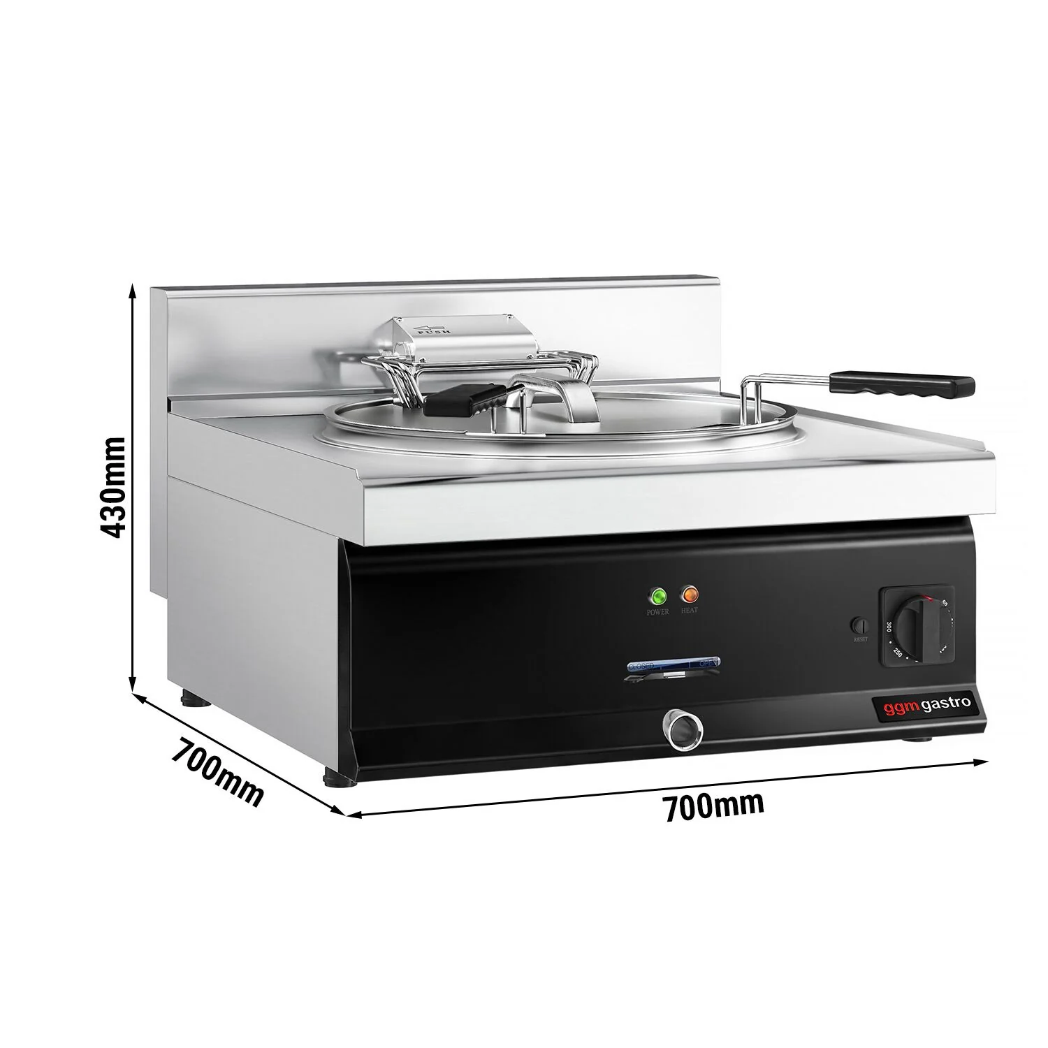 Elektrisk fisk Frityr - 25 (15 kW) - Svart