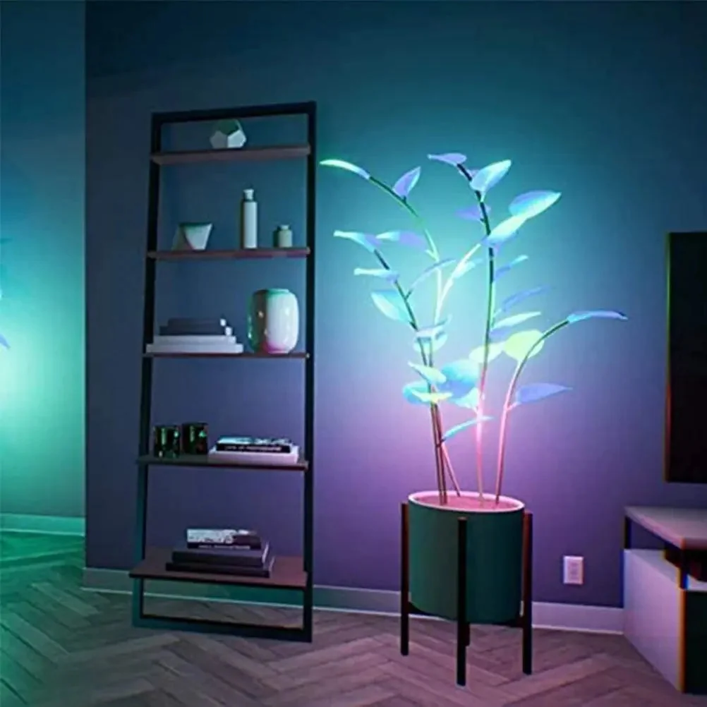 LED Zimmerpflanze mit 500 programmierbaren Lichtmodi | App-gesteuertes Ambiente Stimmungslicht f��r moderne Inneneinrichtung
