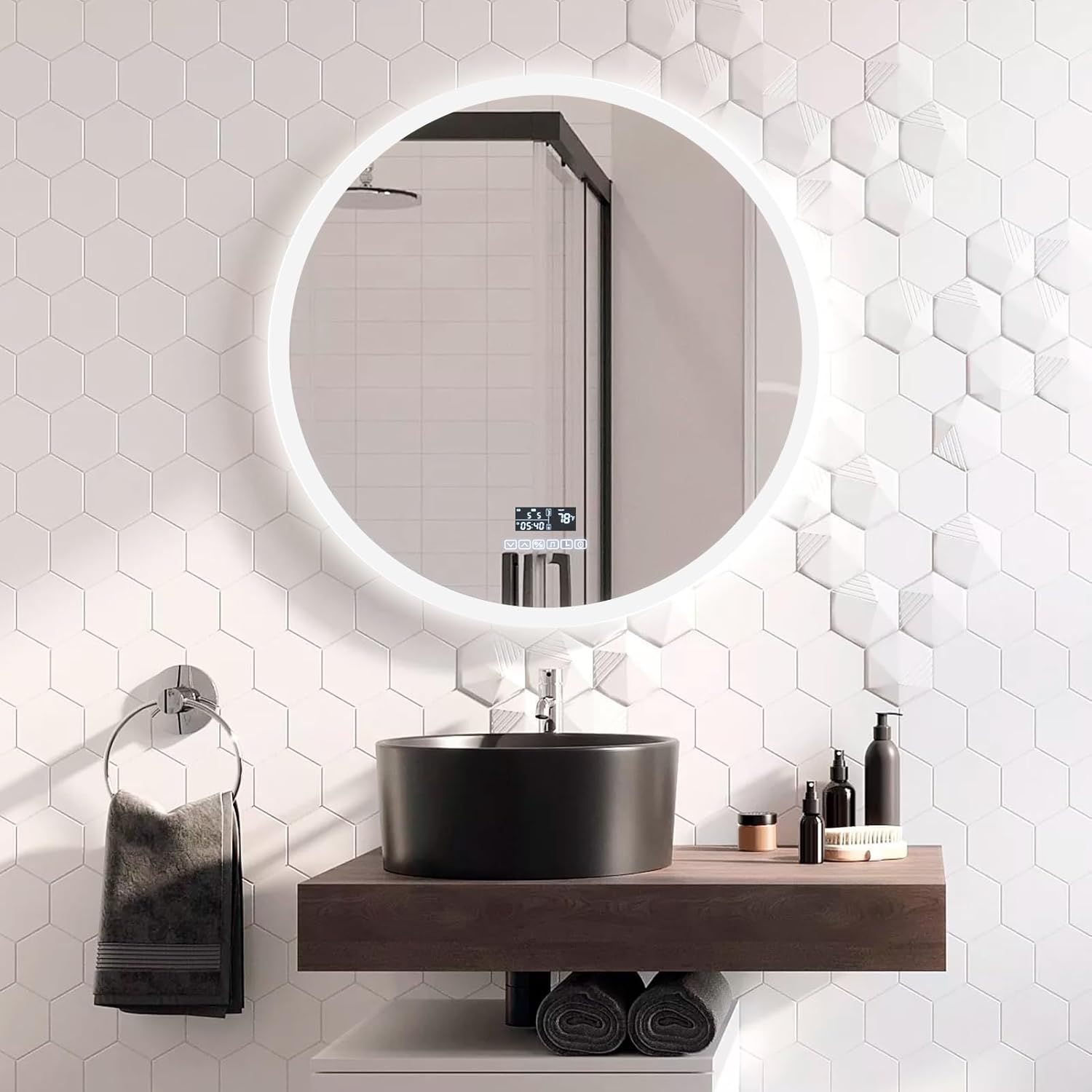 Luxury LED Vanity Mirror with Anti-Fog and Smart Features