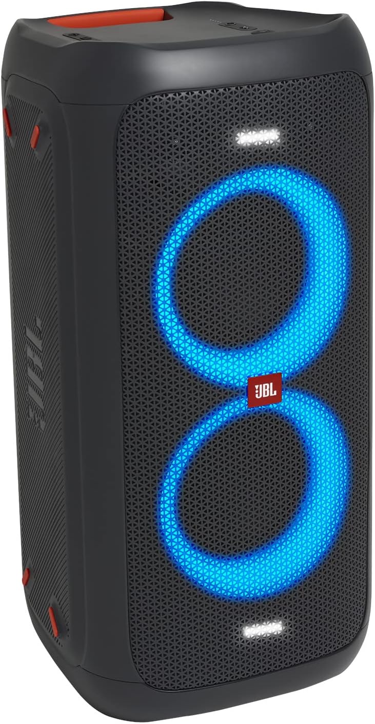 JBL PartyBox 710 - Schwarz �C Trag - und rollbarer Bluetooth Party-Lautsprecher mit Lichteffekten �C Spritzwassergesch��tzte, mobile Musikbox